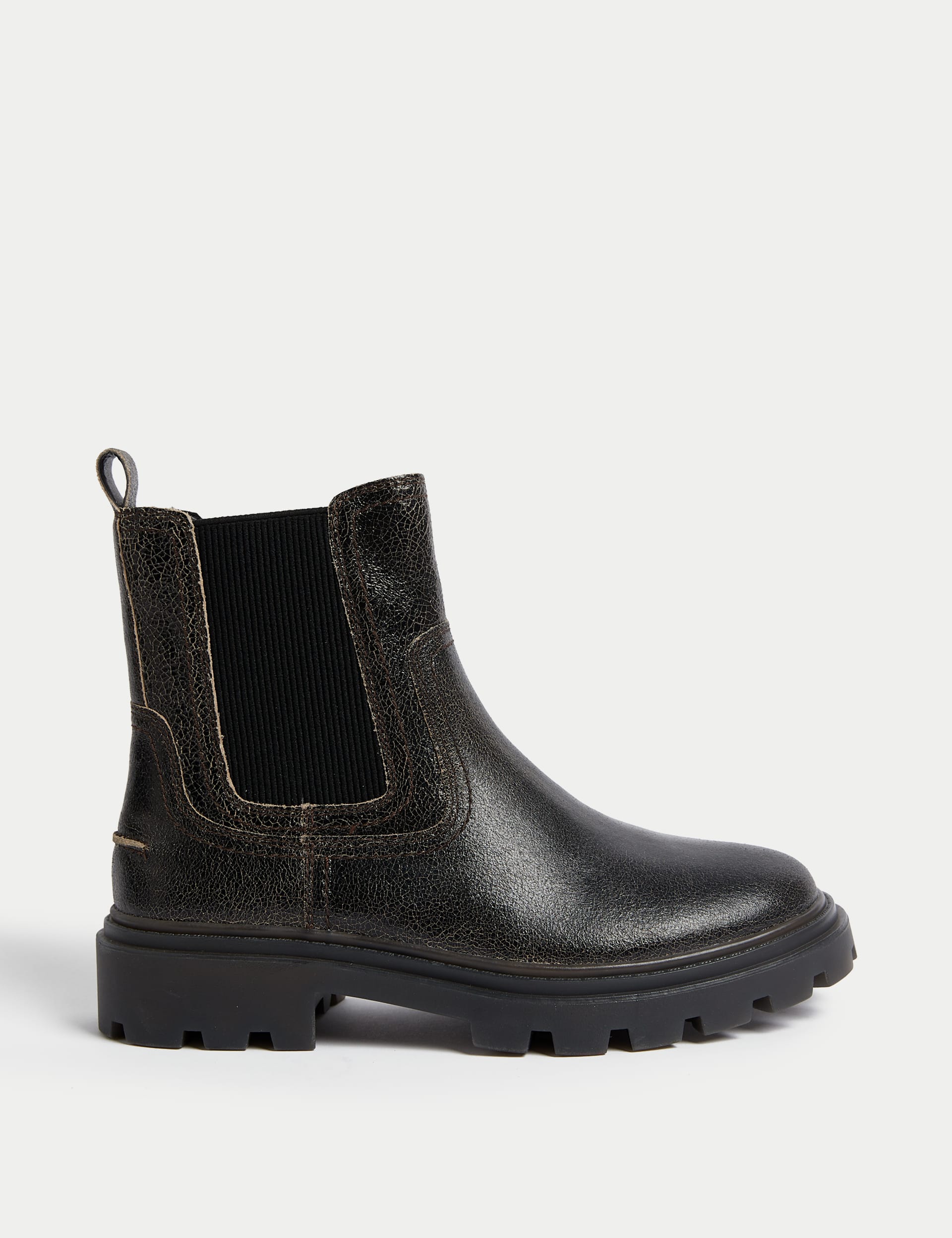 Wide Fit Leather Chelsea Ankle Boots