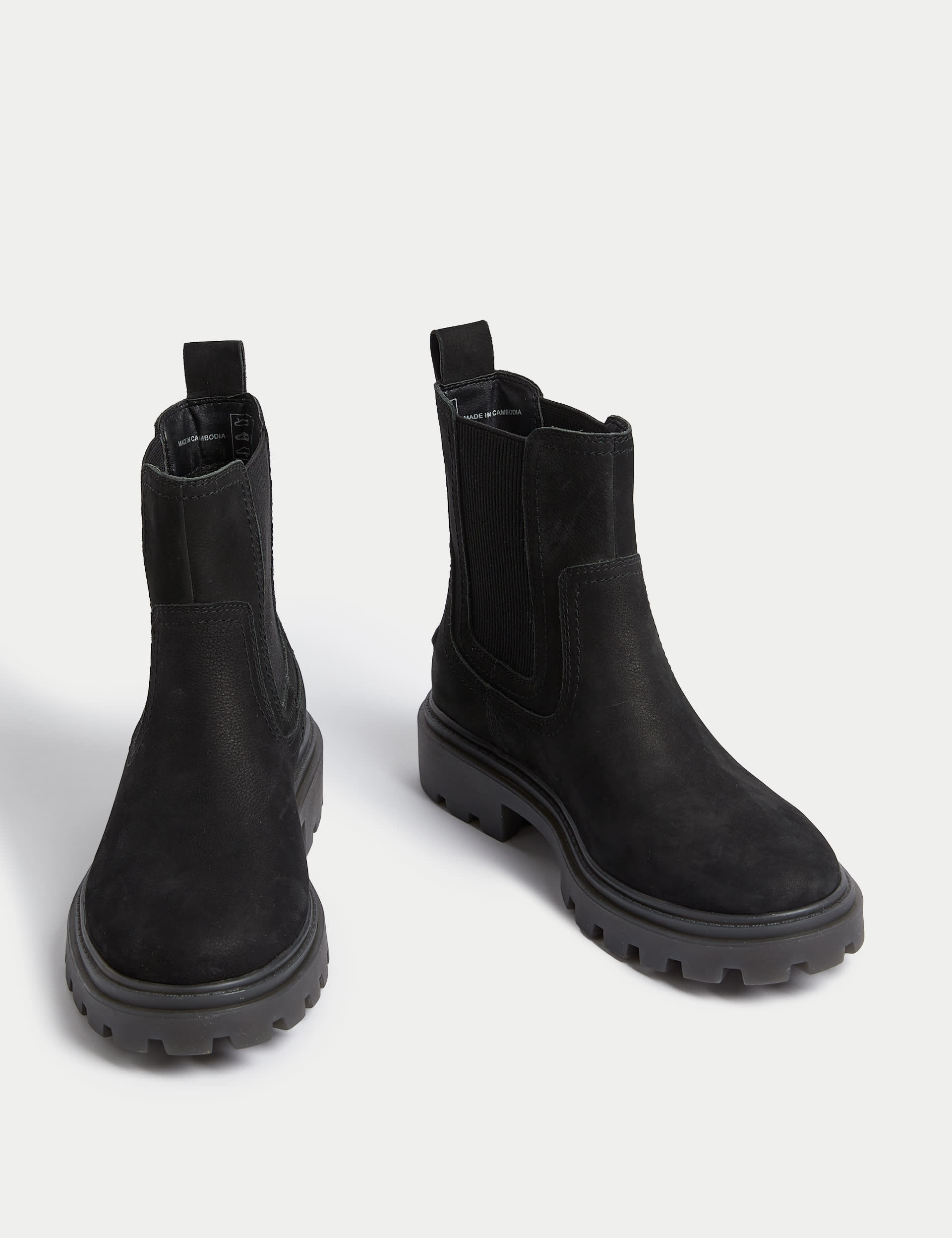 Wide Fit Leather Chelsea Ankle Boots