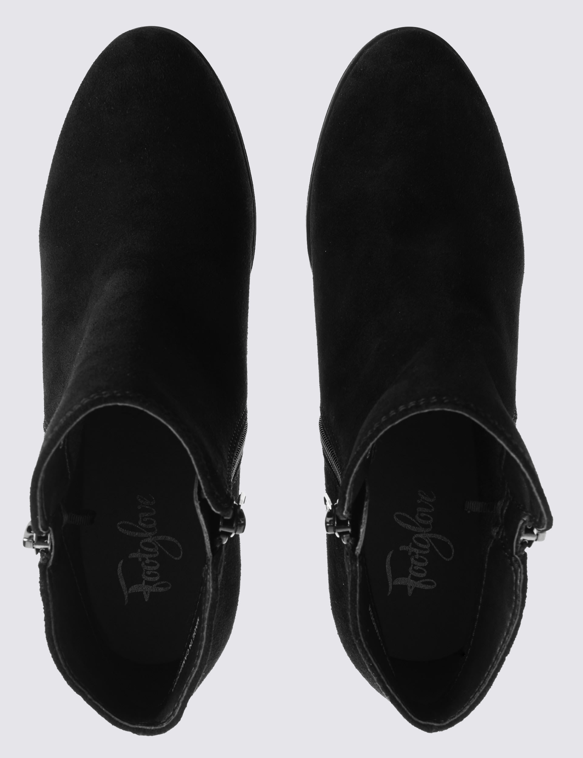 Suede Wedge Sporty Ankle Boots Image 2 of 6