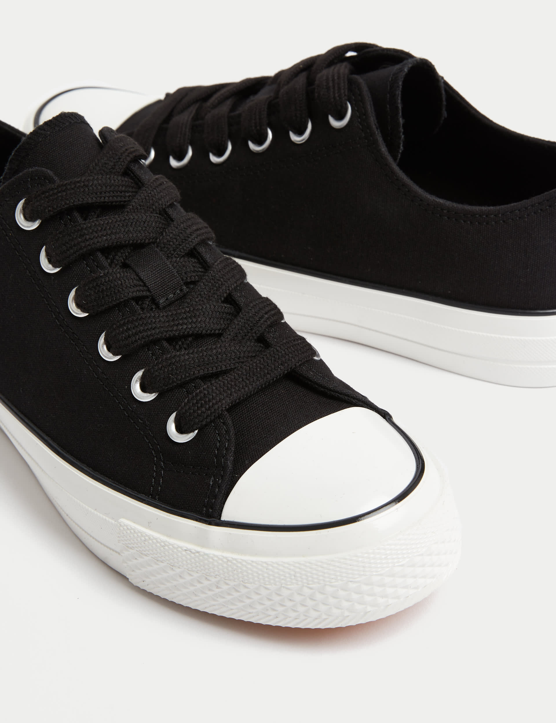 Canvas Lace Up Trainers