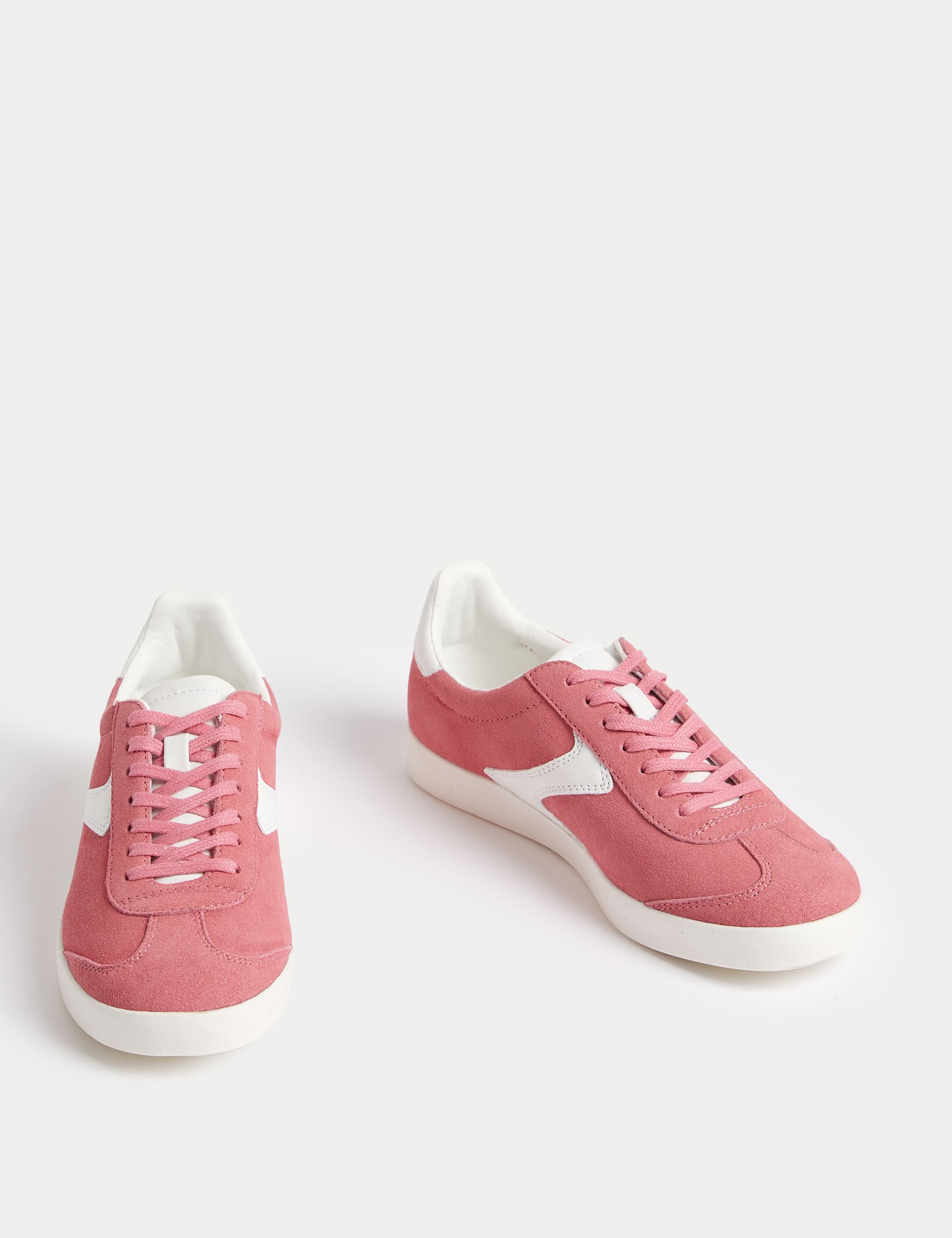 Suede Lace Up Side Detail Trainers