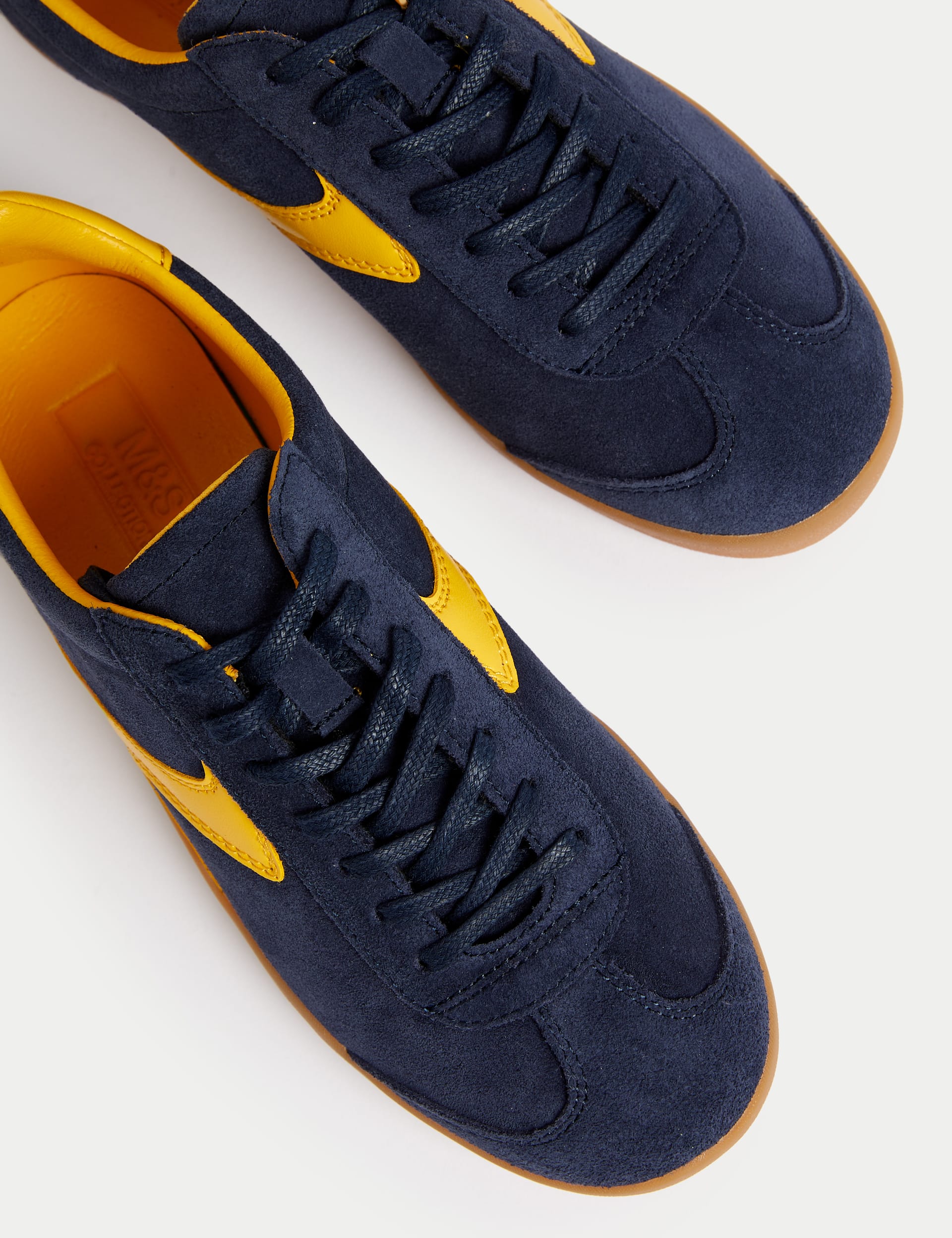 Suede Lace Up Side Detail Trainers