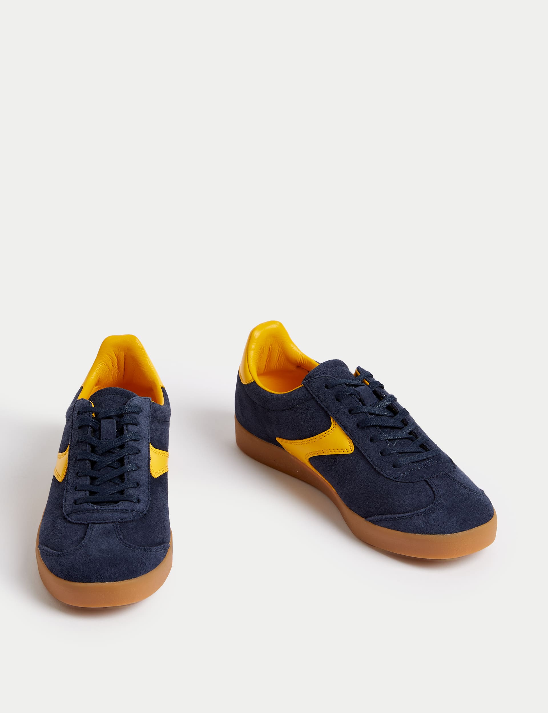 Suede Lace Up Side Detail Trainers