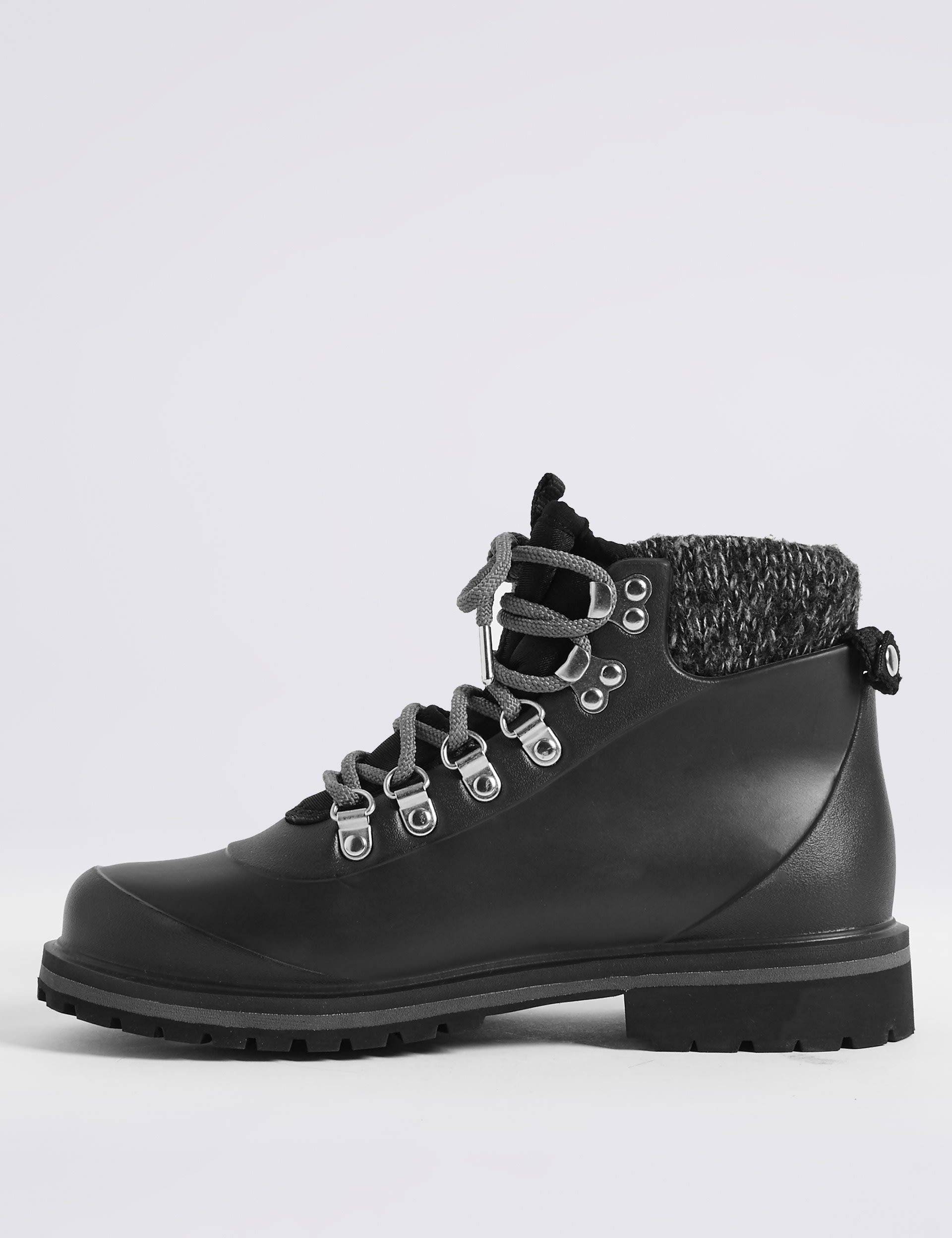 Waterproof Block Heel Lace-up Ankle Boots Image 2 of 8