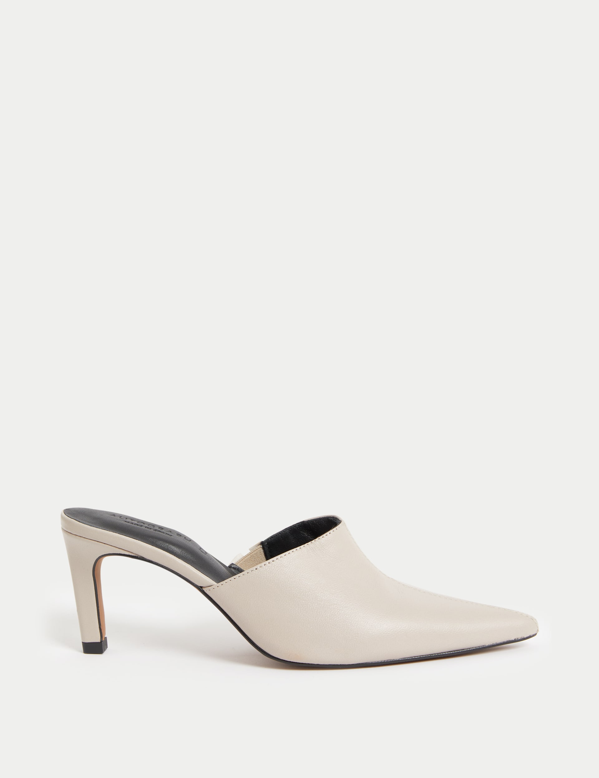 Leather Slip On Stiletto Heel Pointed Mules | Autograph | M&S