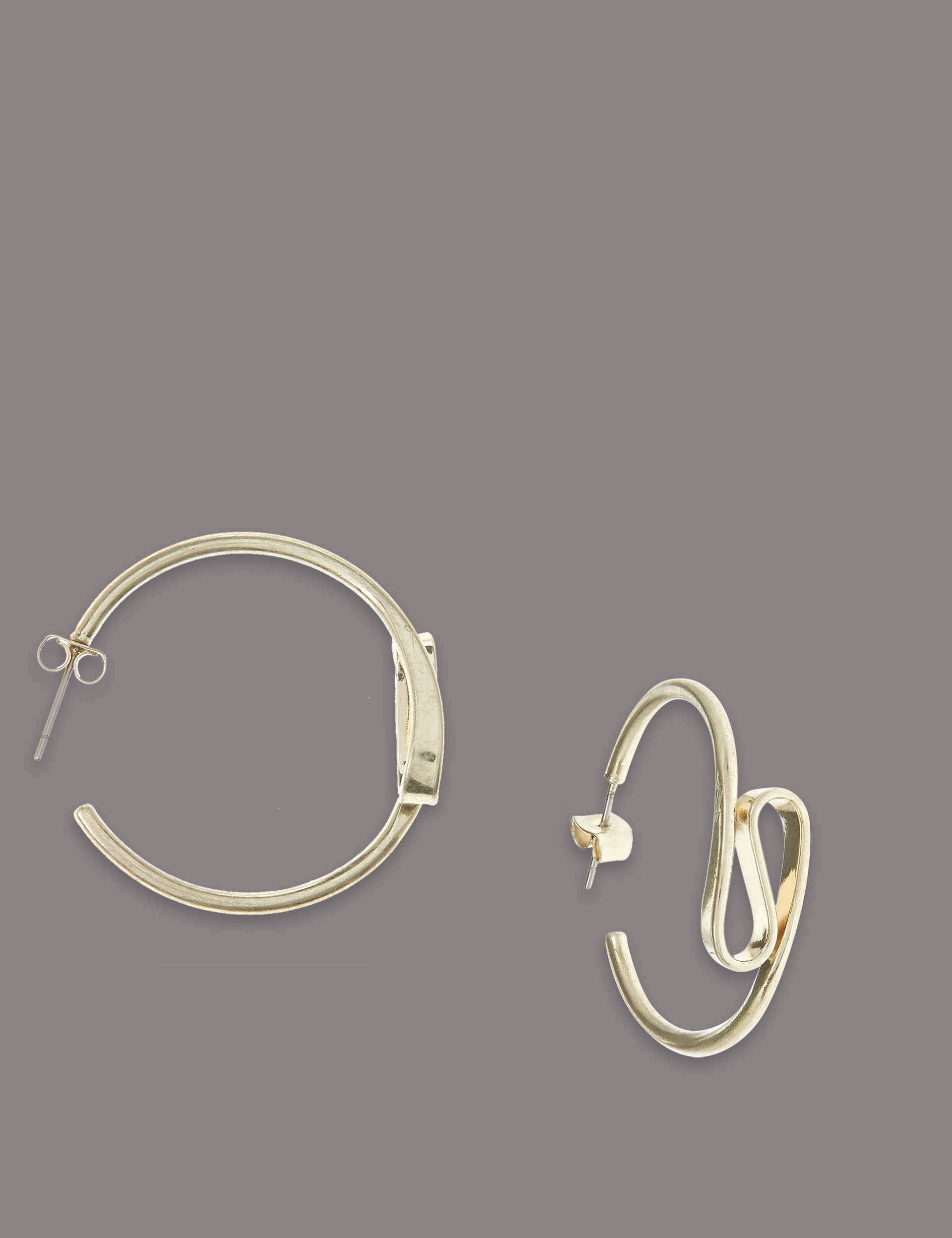 Swirl Hoop Earrings Image 2 of 3