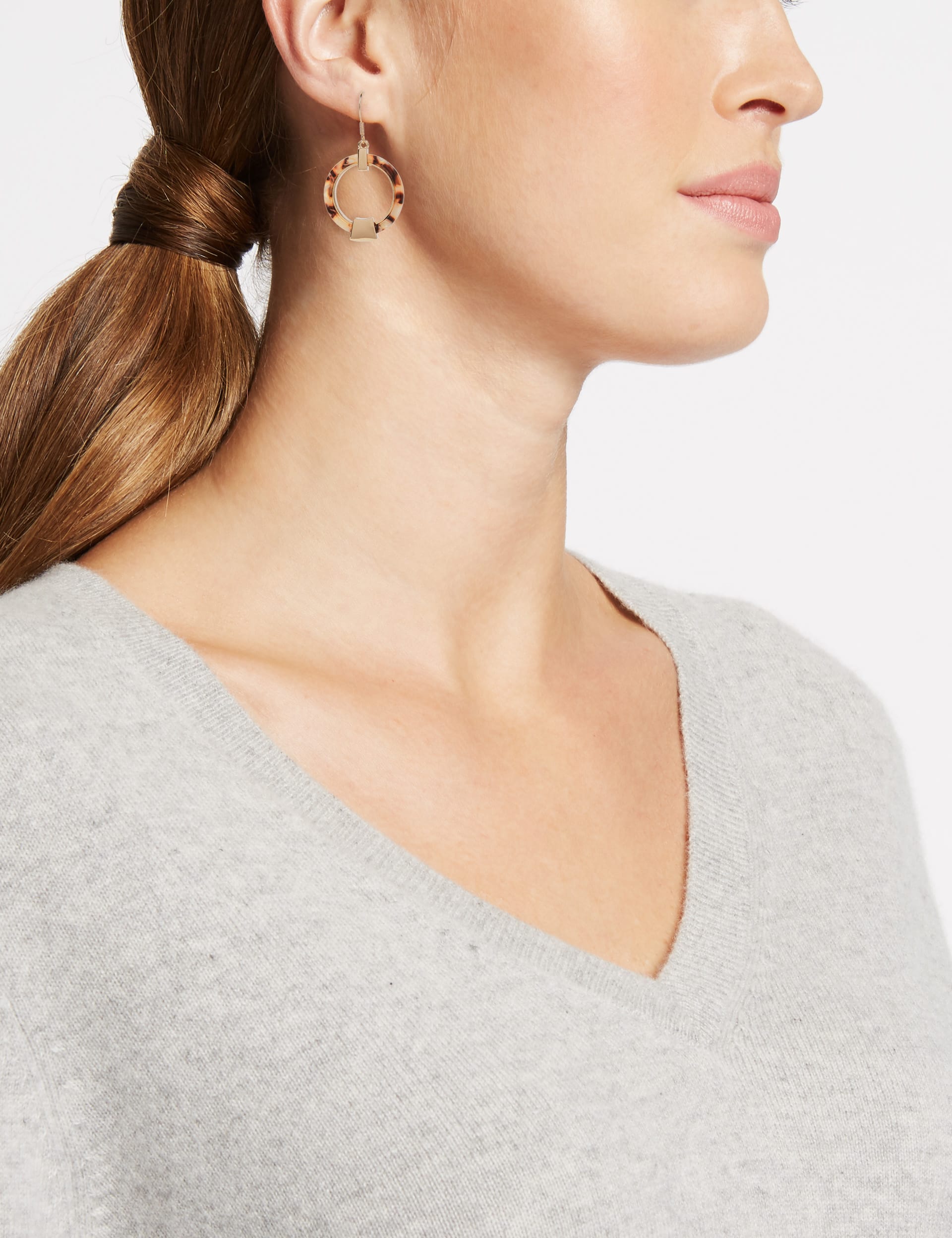 Hanging Hoop Earrings Image 2 of 3
