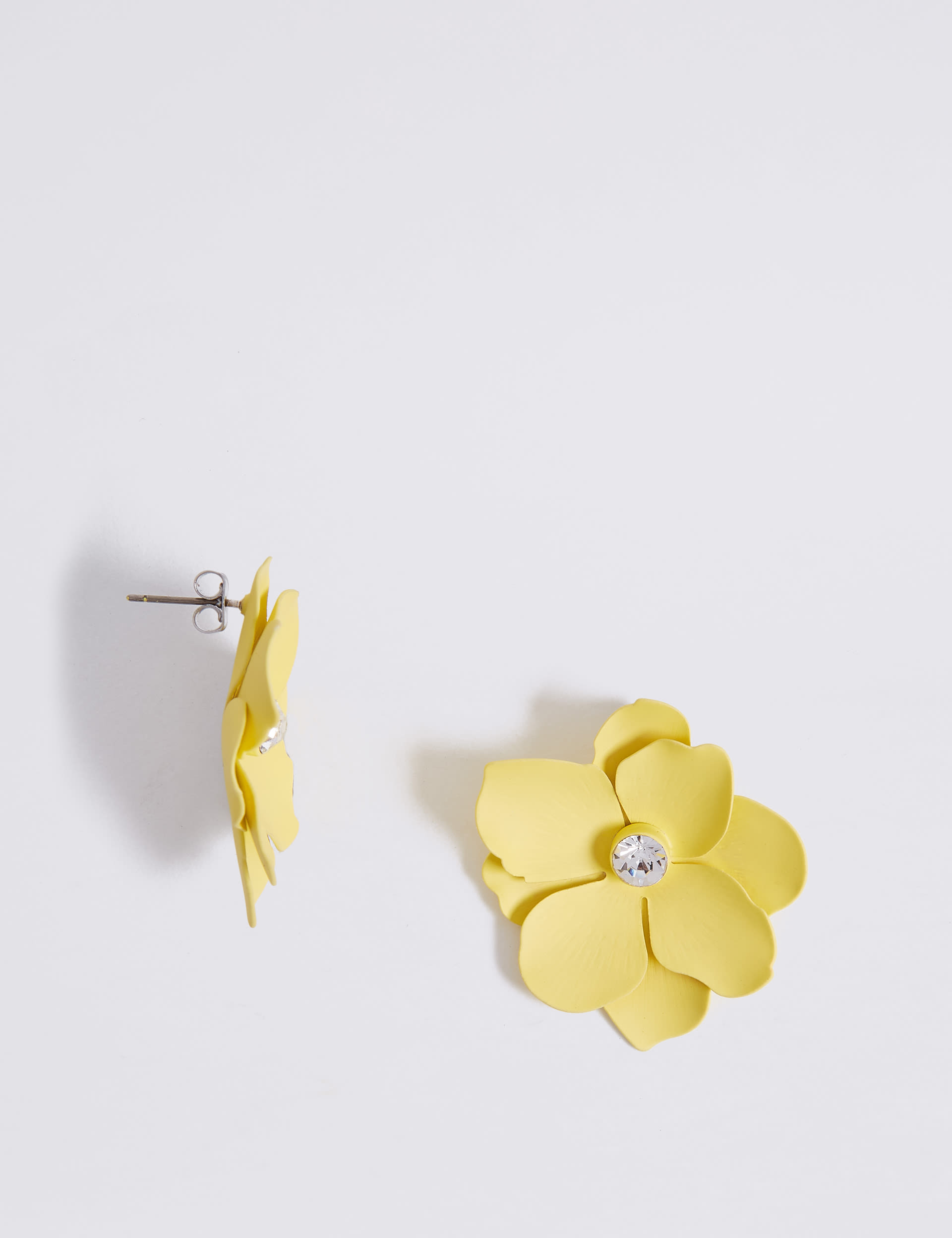 Soft Flower Stud Earrings Image 2 of 3