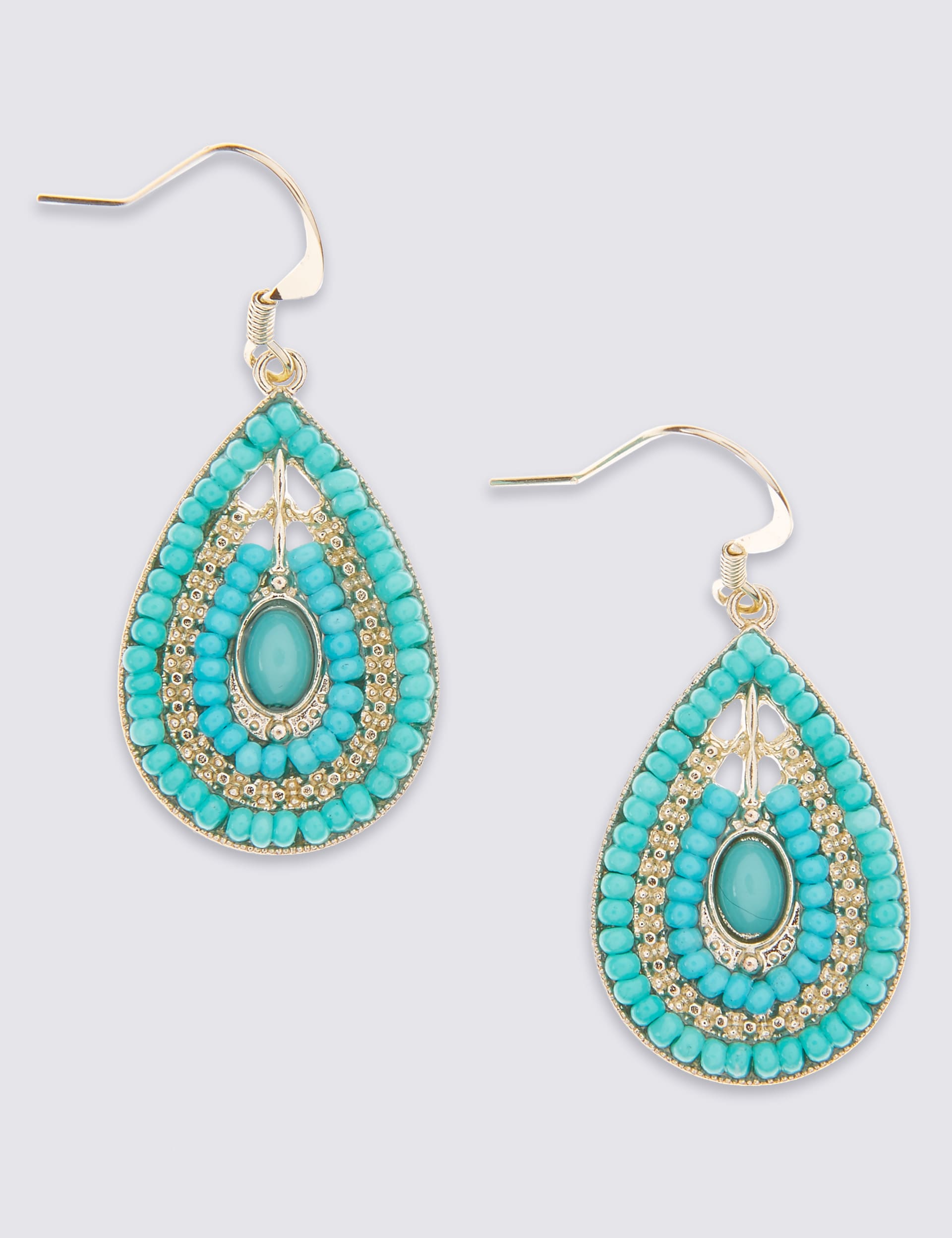 Beaded Teardrop Earrings Image 2 of 4