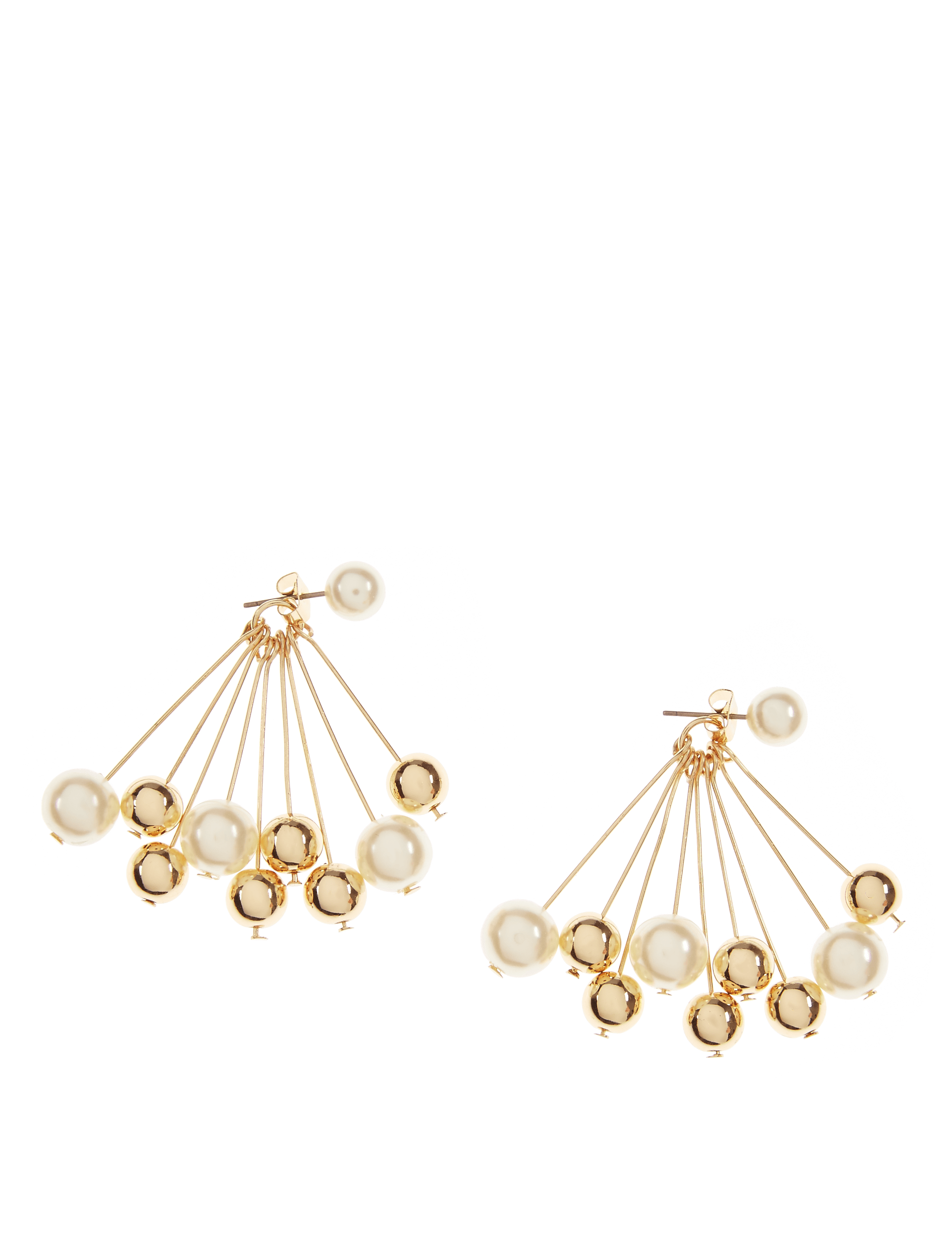 Pearl Cluster Drop Earrings Image 2 of 3