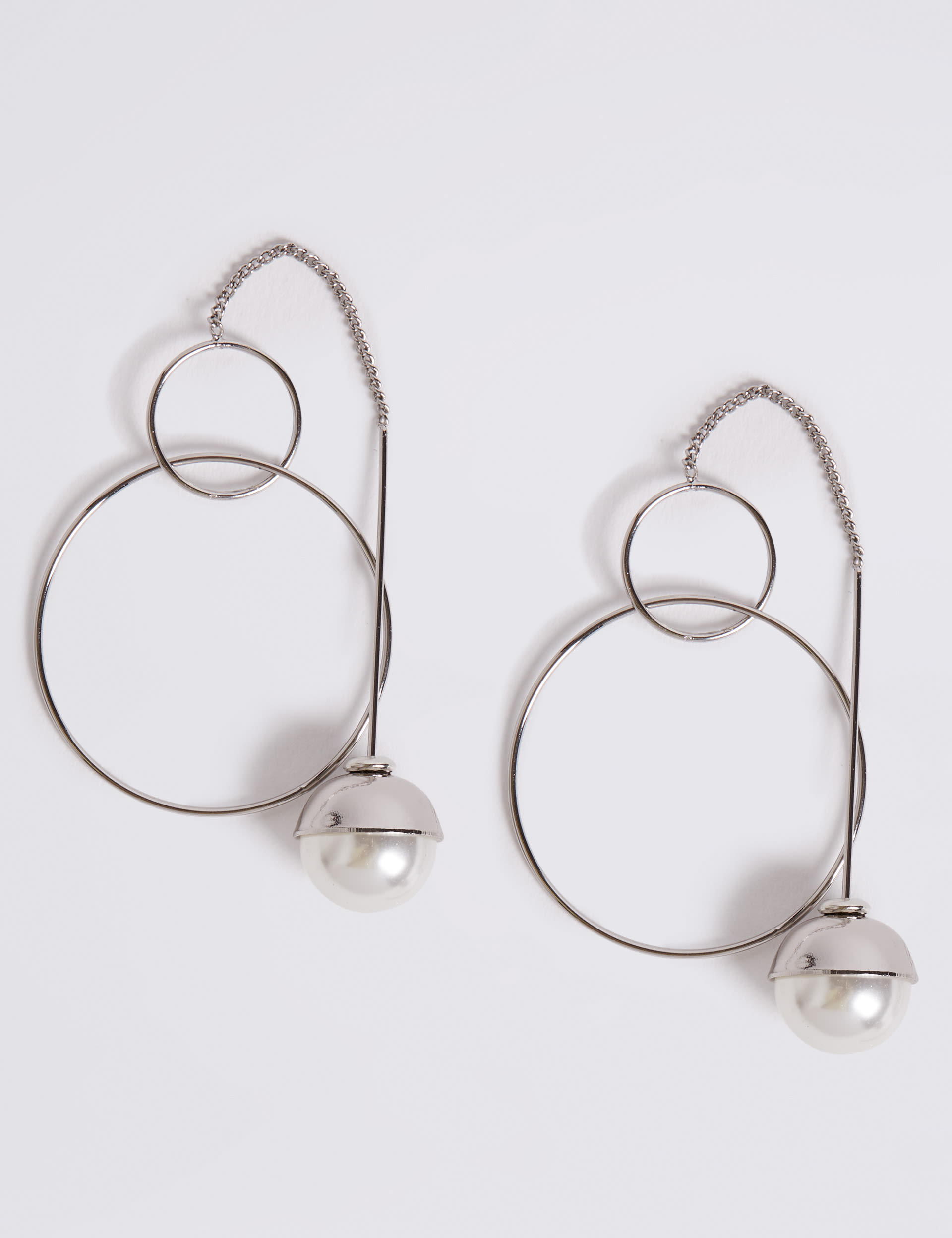 Double Circle Earrings Image 2 of 3