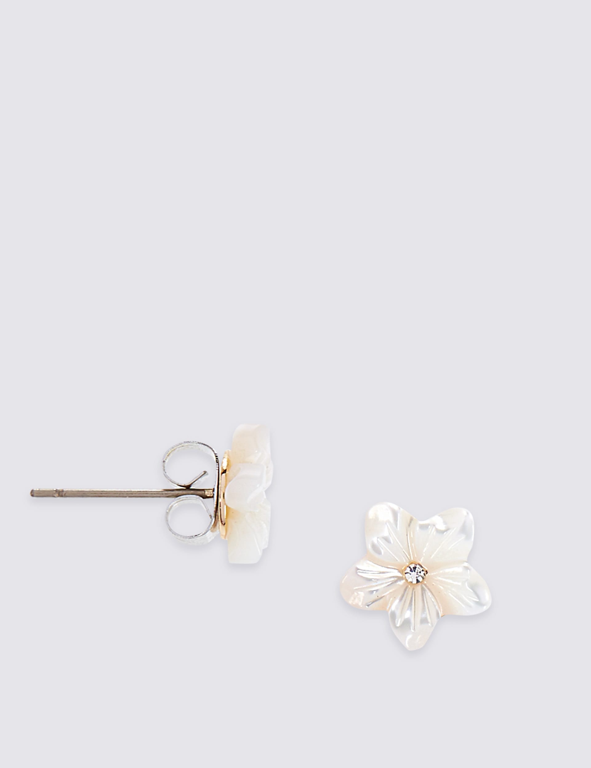 Flower Stud Earrings Image 2 of 3