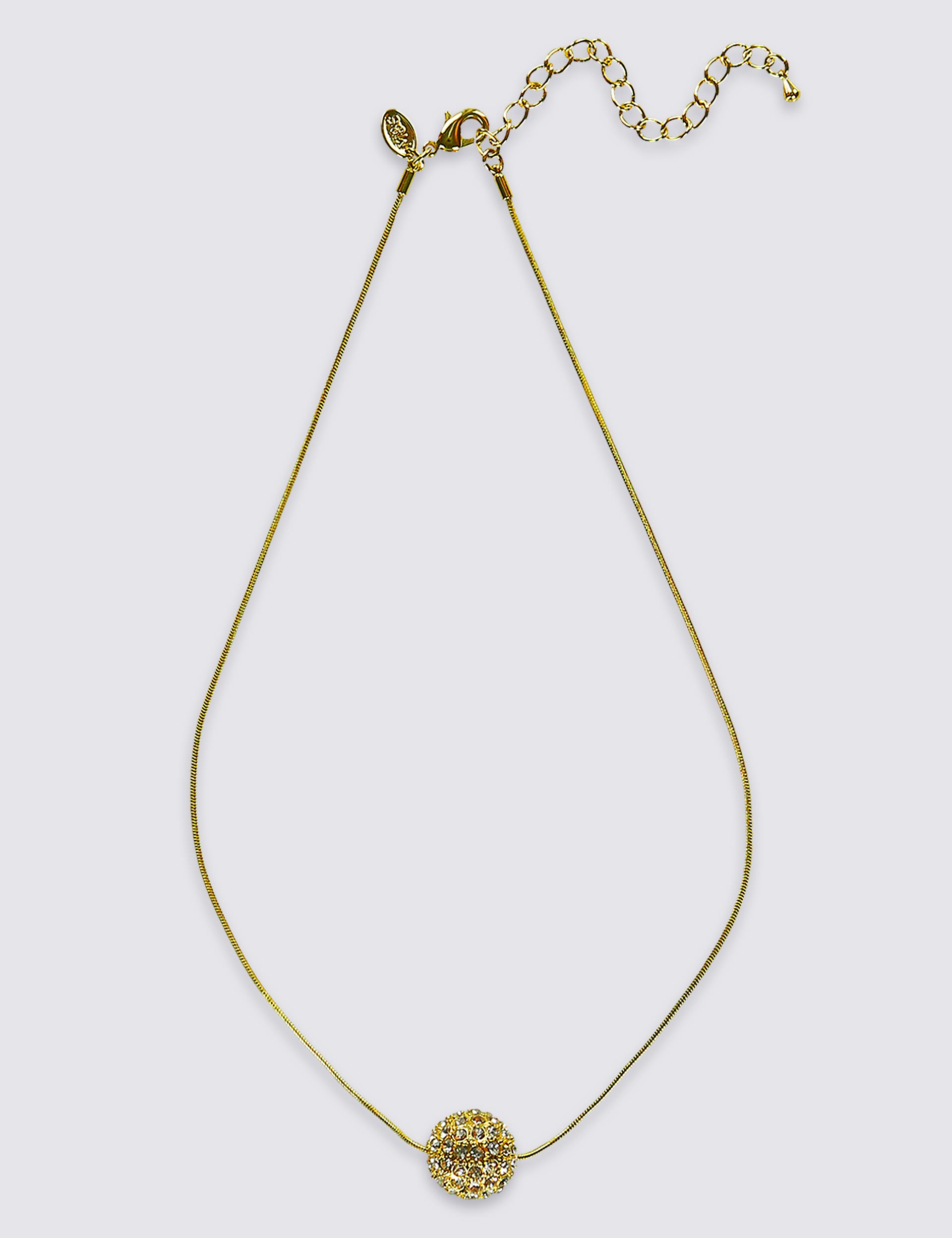 Gold Plated Ball Sparkle Necklace Image 2 of 3