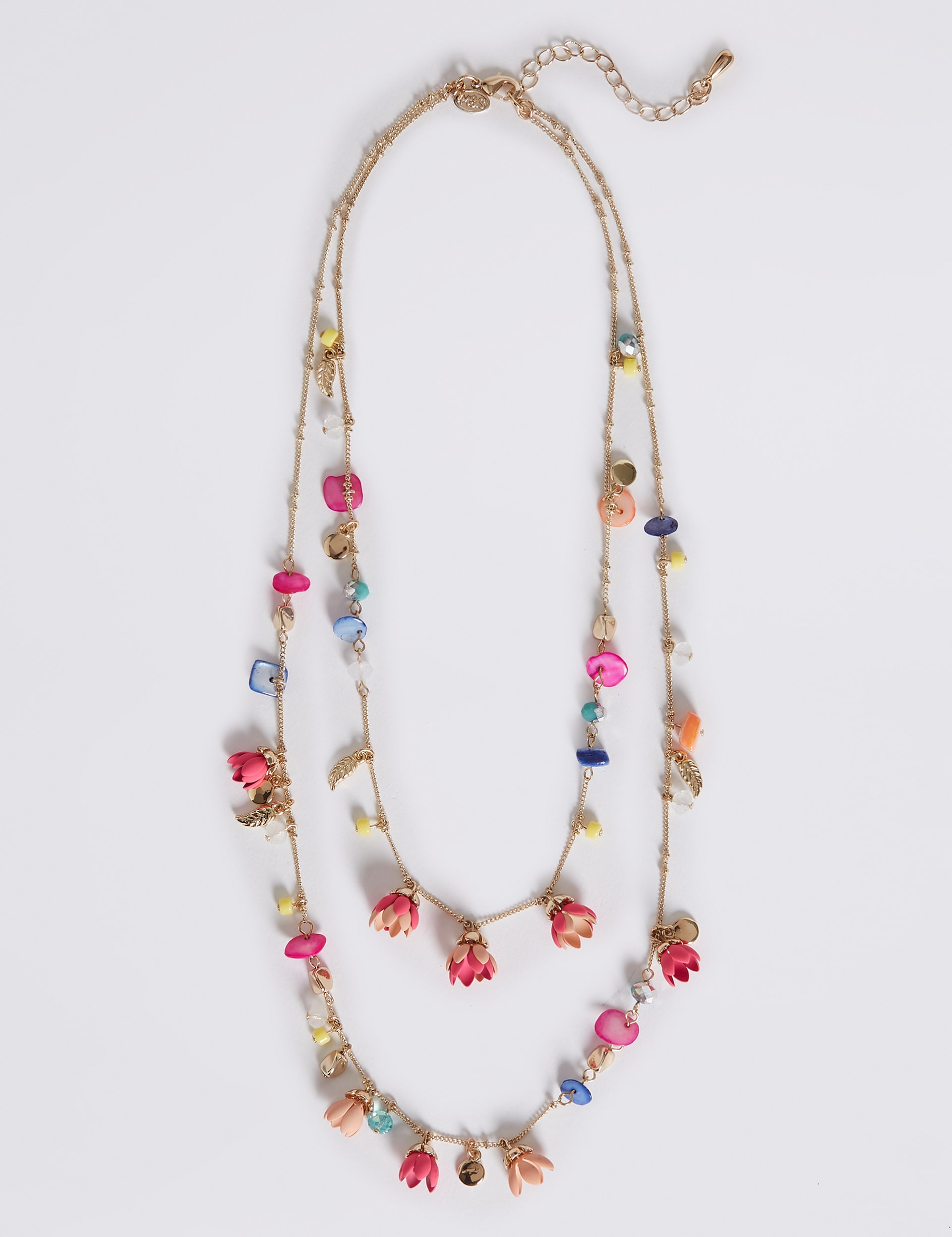 Multicolour Double Layered Necklace Image 2 of 3