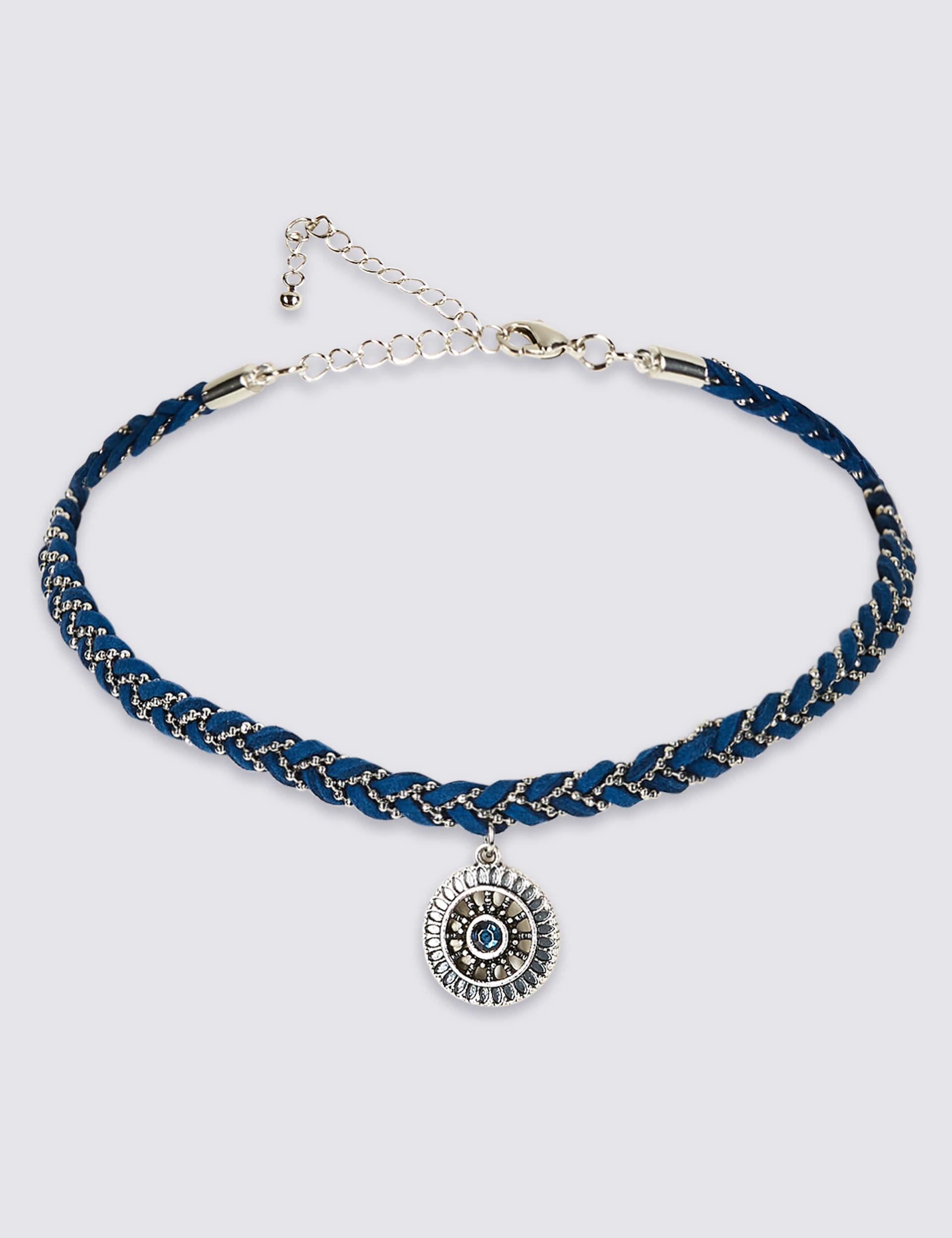 Plaited Charm Choker Necklace Image 2 of 3