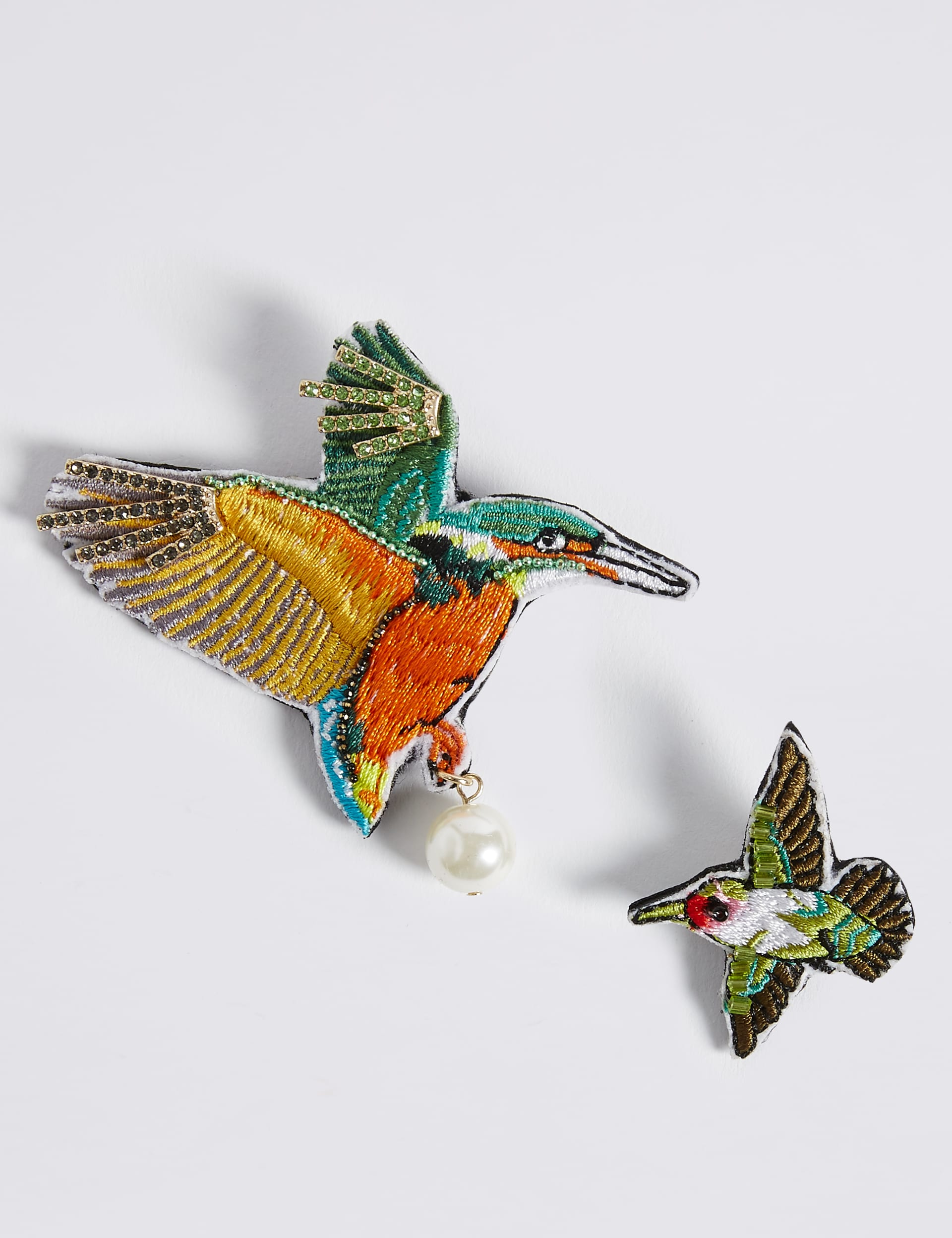 2 Pack Tropical Bird Brooches Image 2 of 3