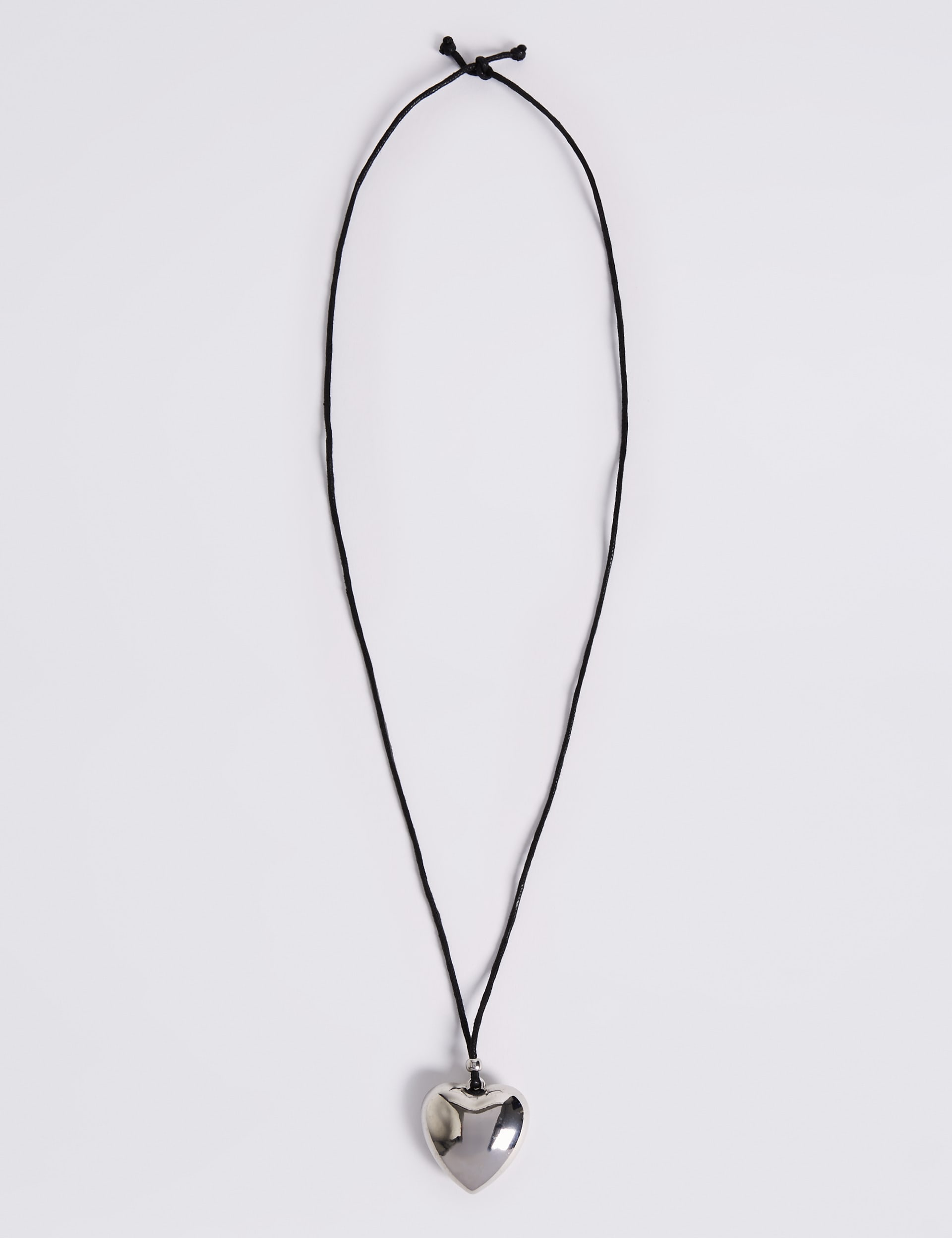 Simple Heart Pendant Rope Necklace Image 2 of 3