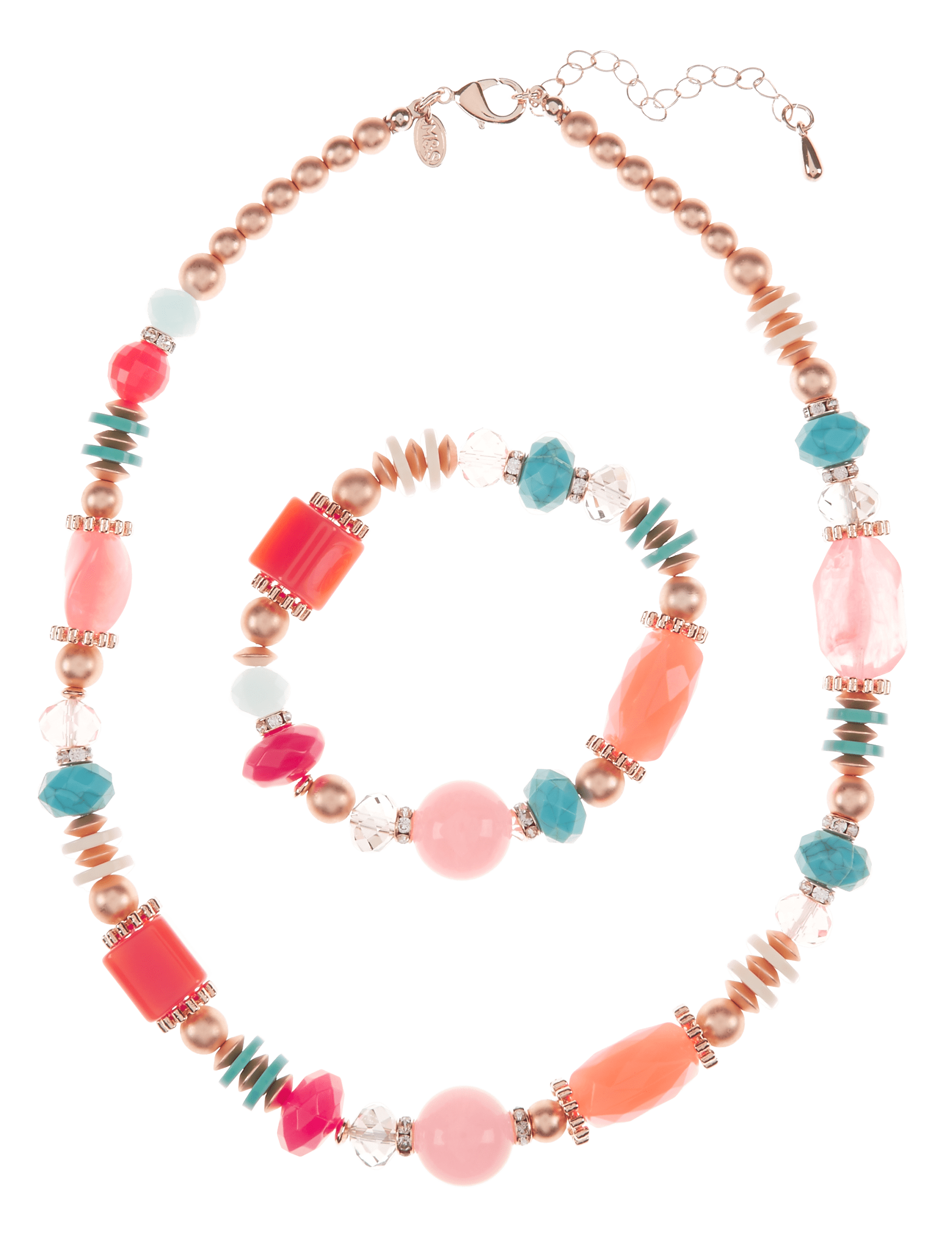 Luxe Beaded Necklace & Bracelet Set Image 2 of 3