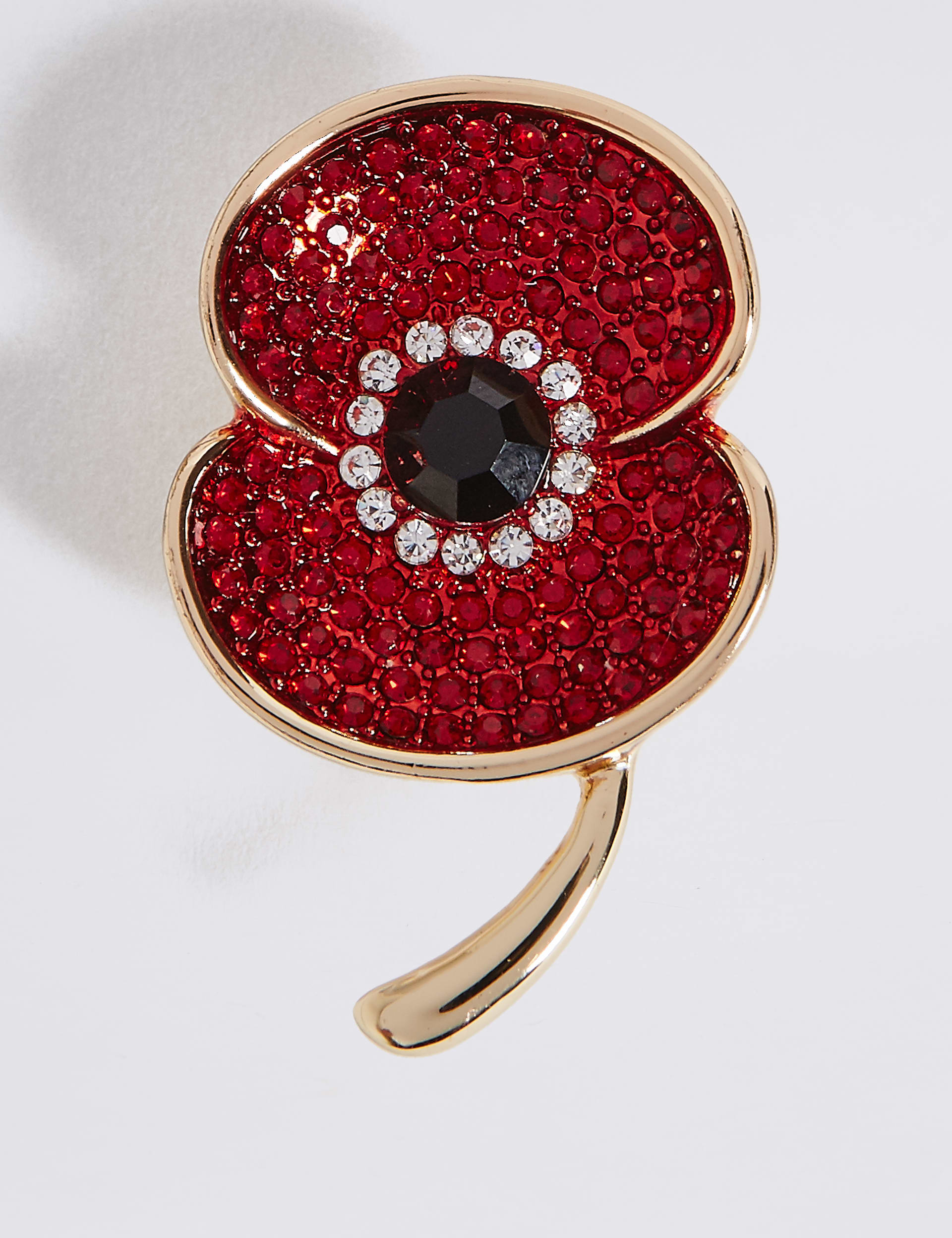 The Poppy Collection Sparkle Poppy Brooch M S Collection M S