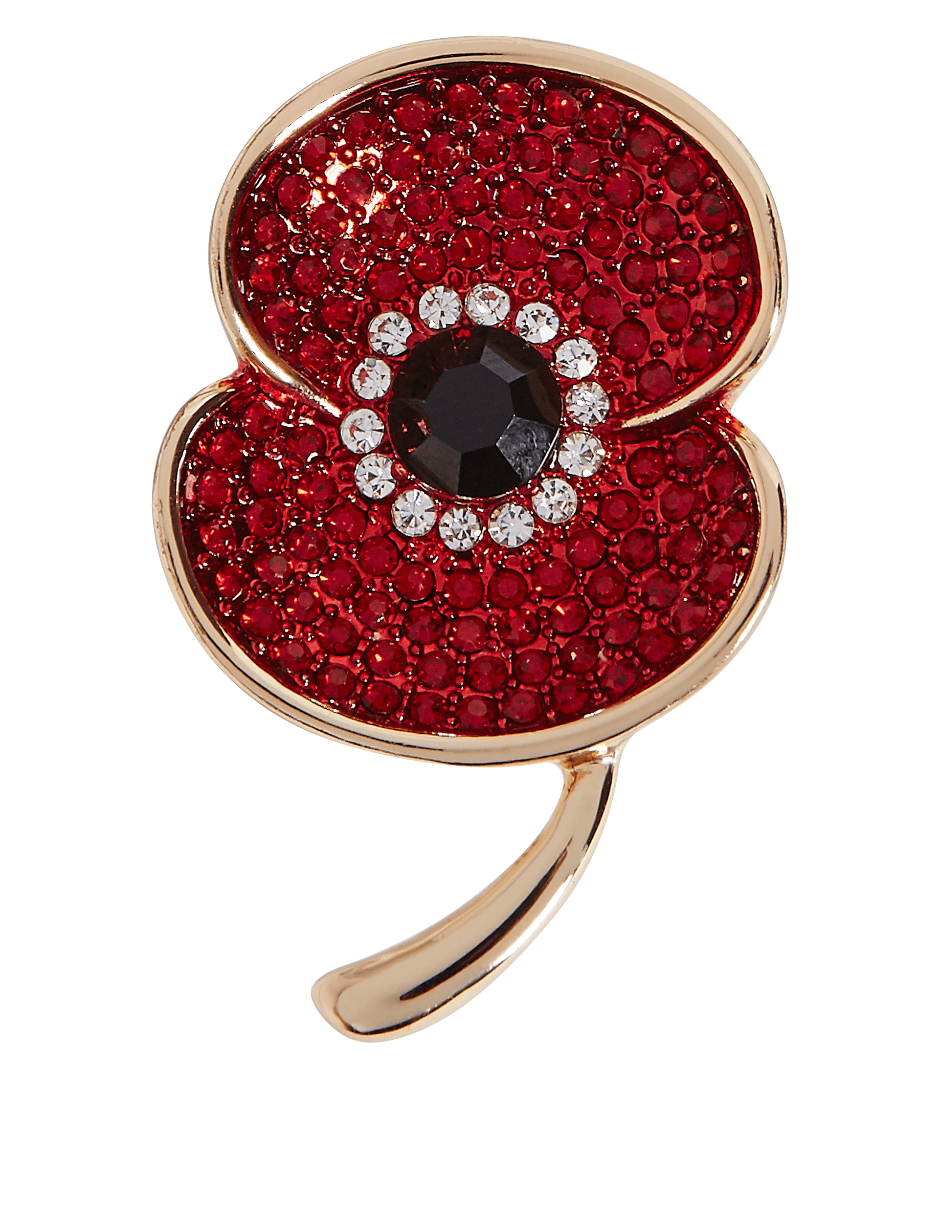 The Poppy Collection Sparkle Poppy Brooch M S Collection M S