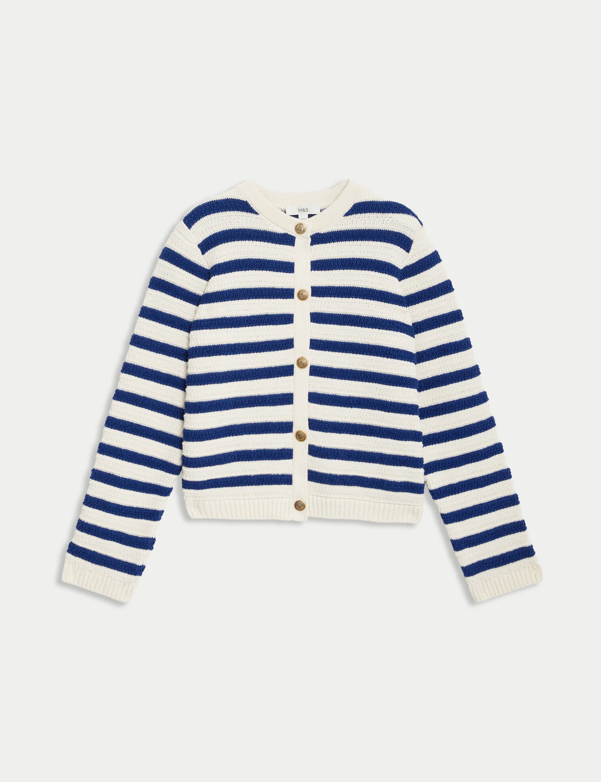 Cotton Rich Striped Cardigan