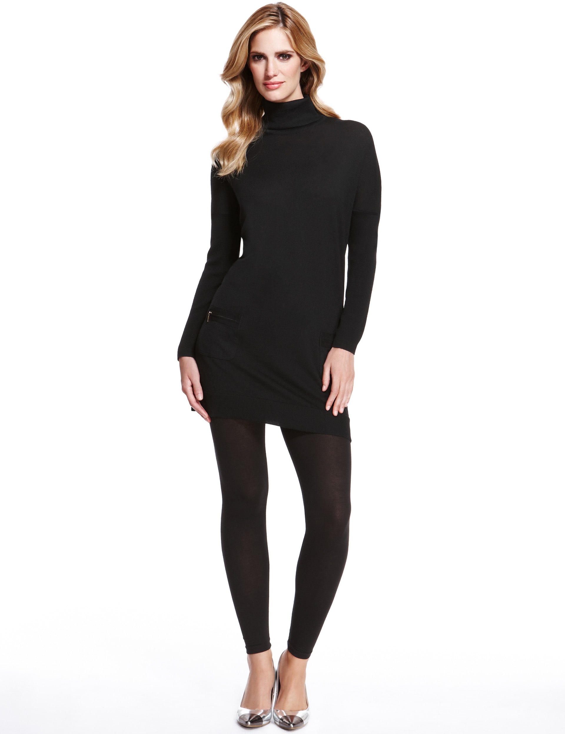 Pure Merino Wool Zip Pockets Tunic Image 2 of 8