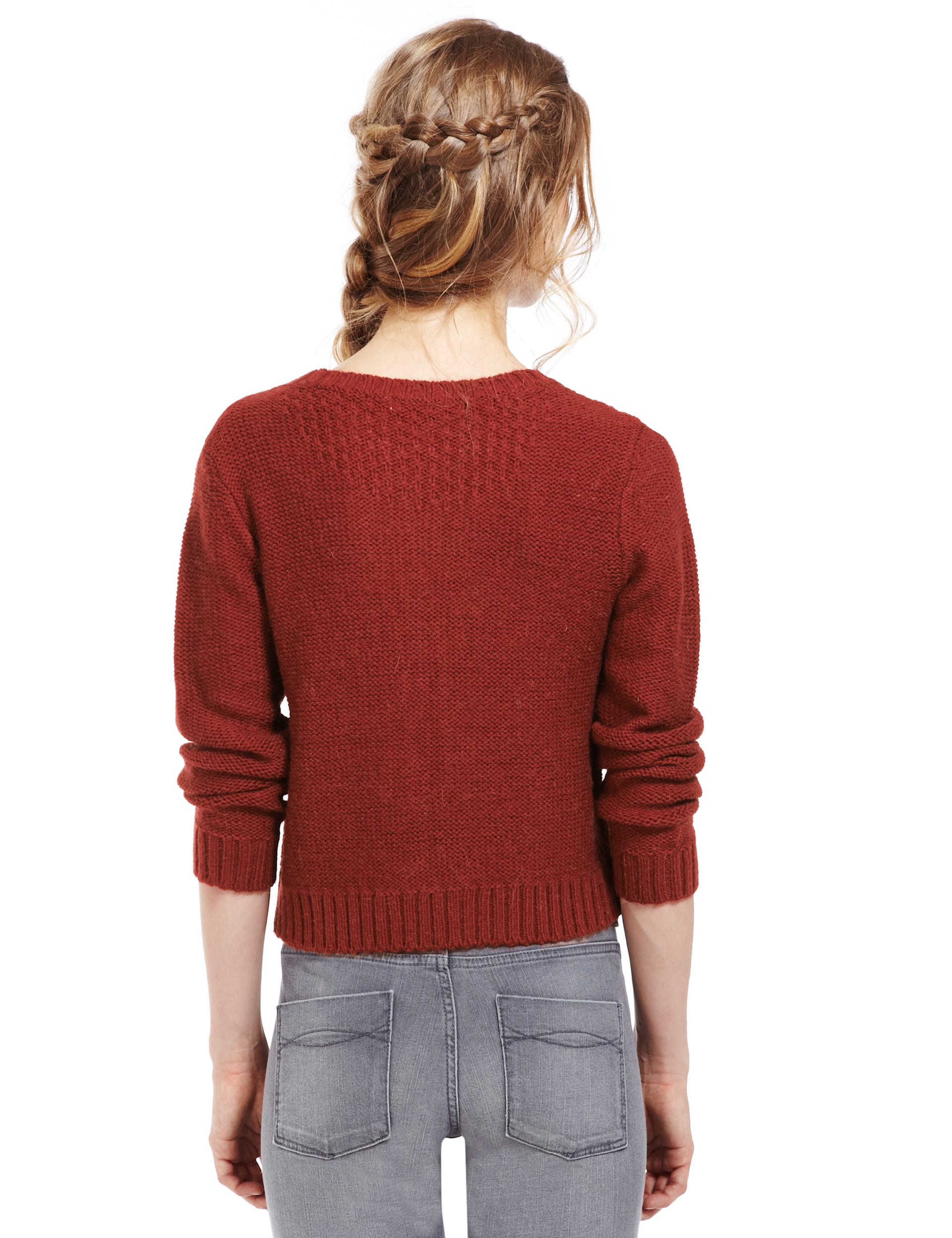 Cable Knit Cropped Jumper Image 2 of 4