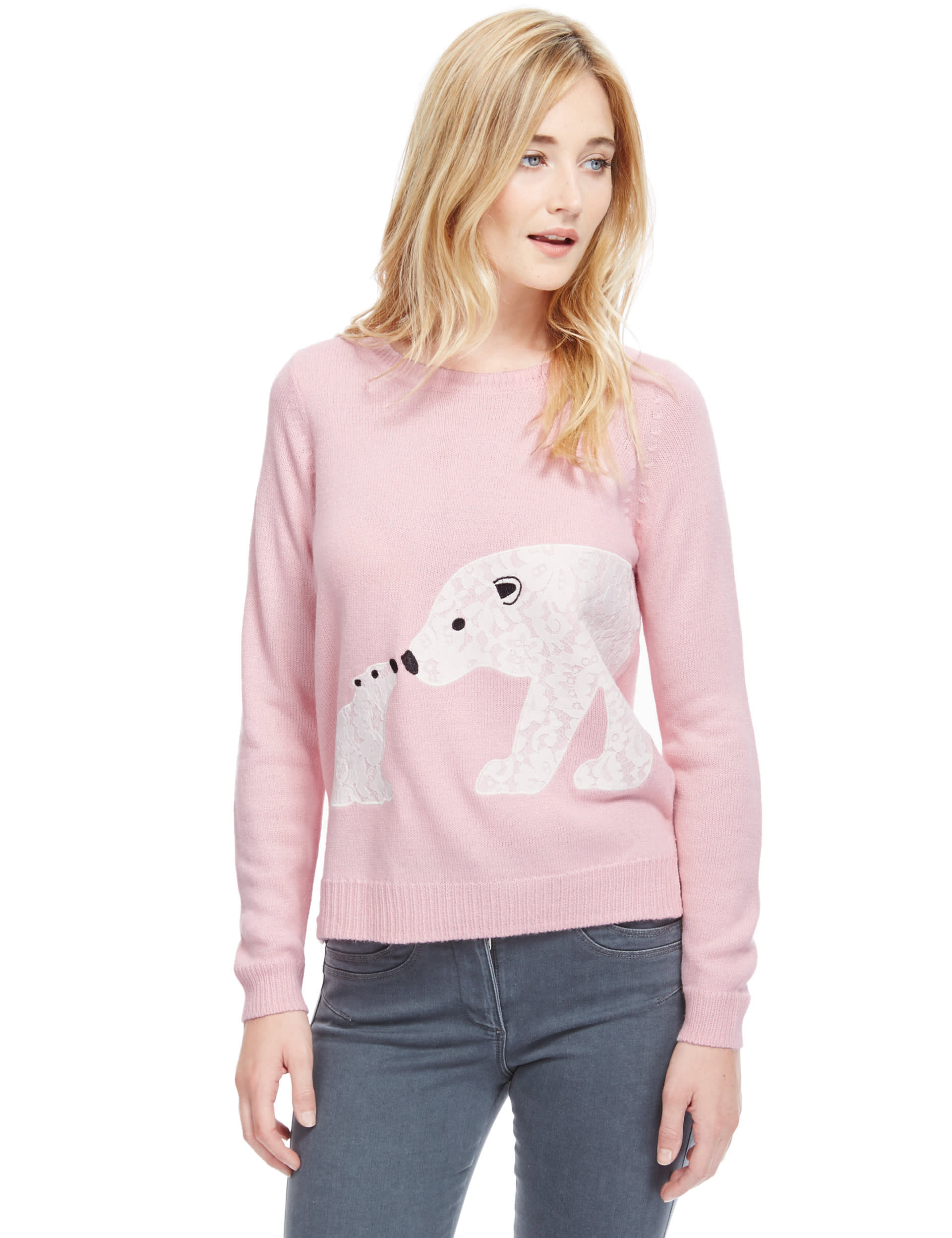 Lace Polar Bear Jumper Image 2 of 4