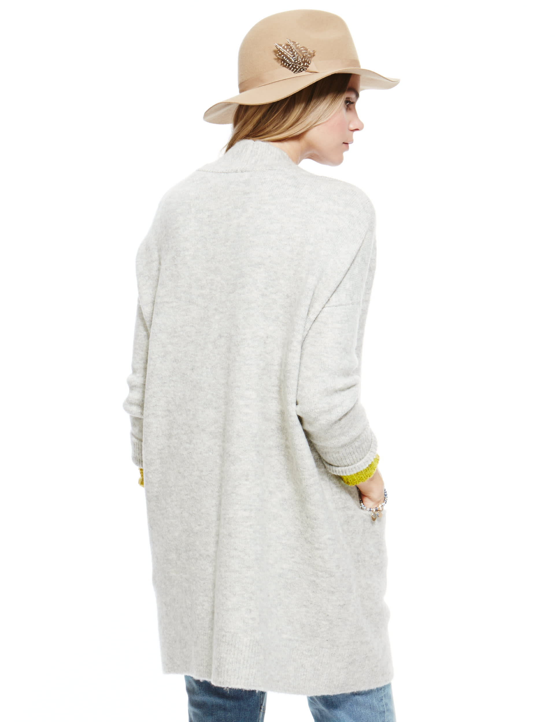 Oversize Longline Cocoon Cardigan Indigo Collection M S