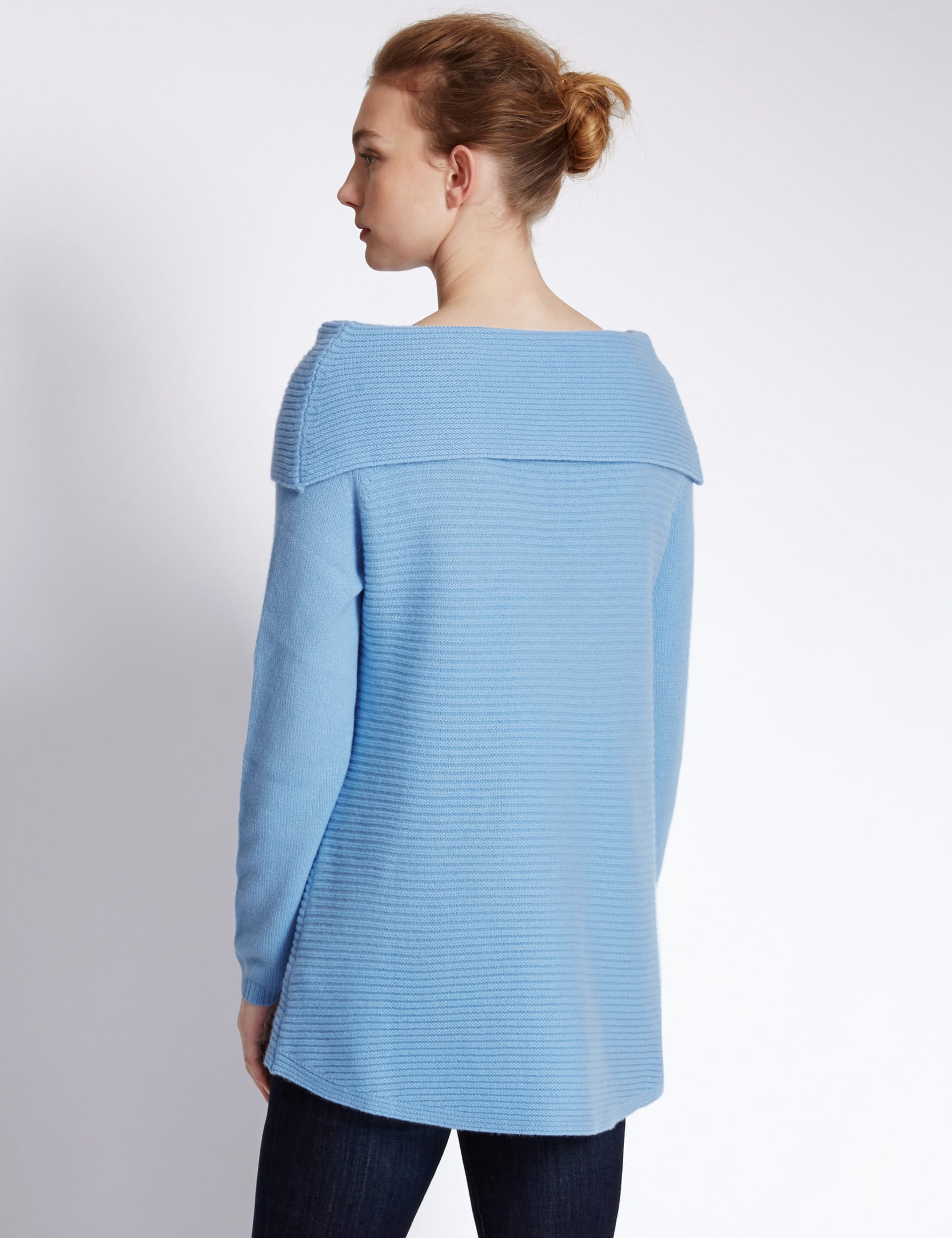Pure Cashmere Bardot Swing Jumper Image 2 of 3