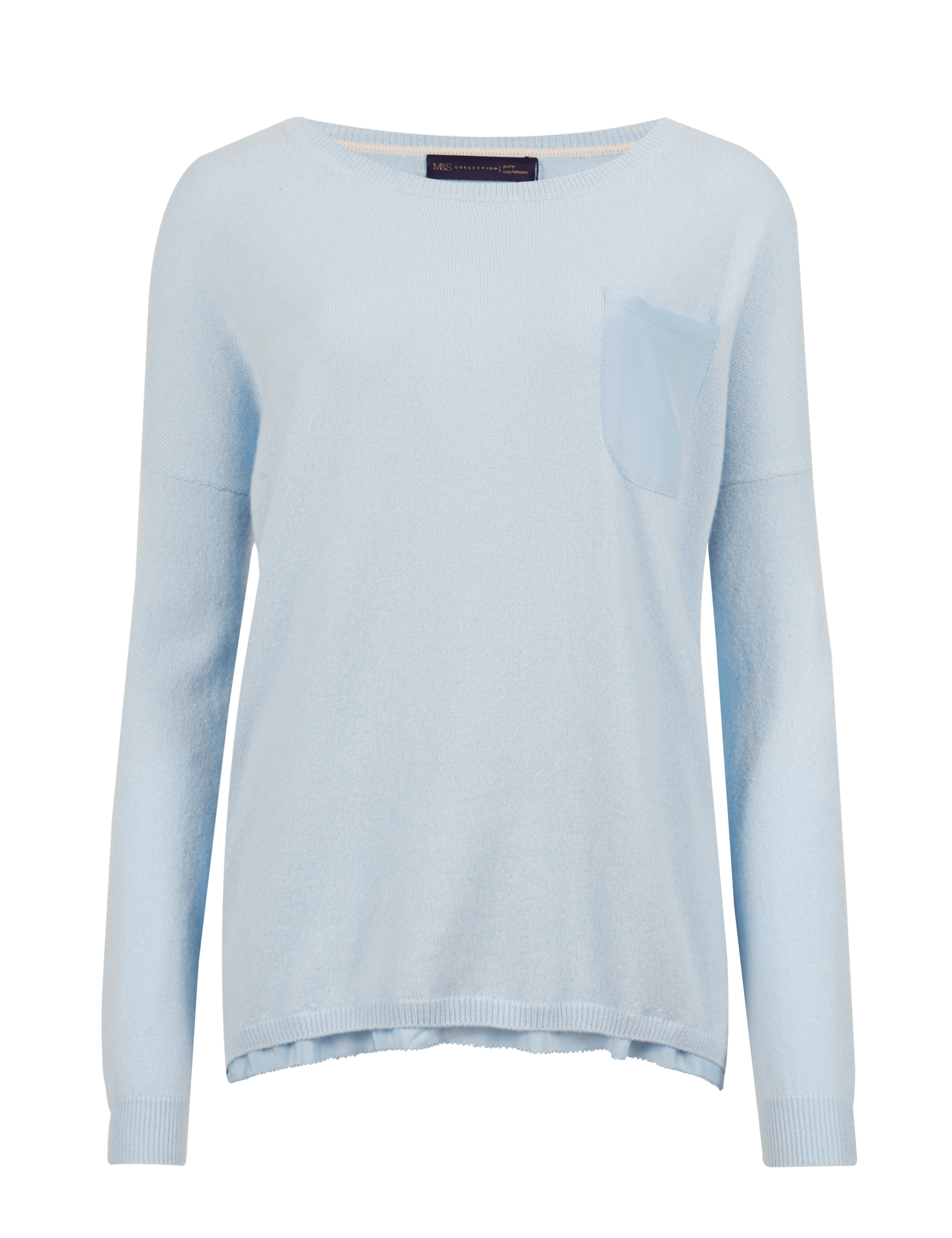 Pure Cashmere Mock Layered Jumper Image 2 of 4