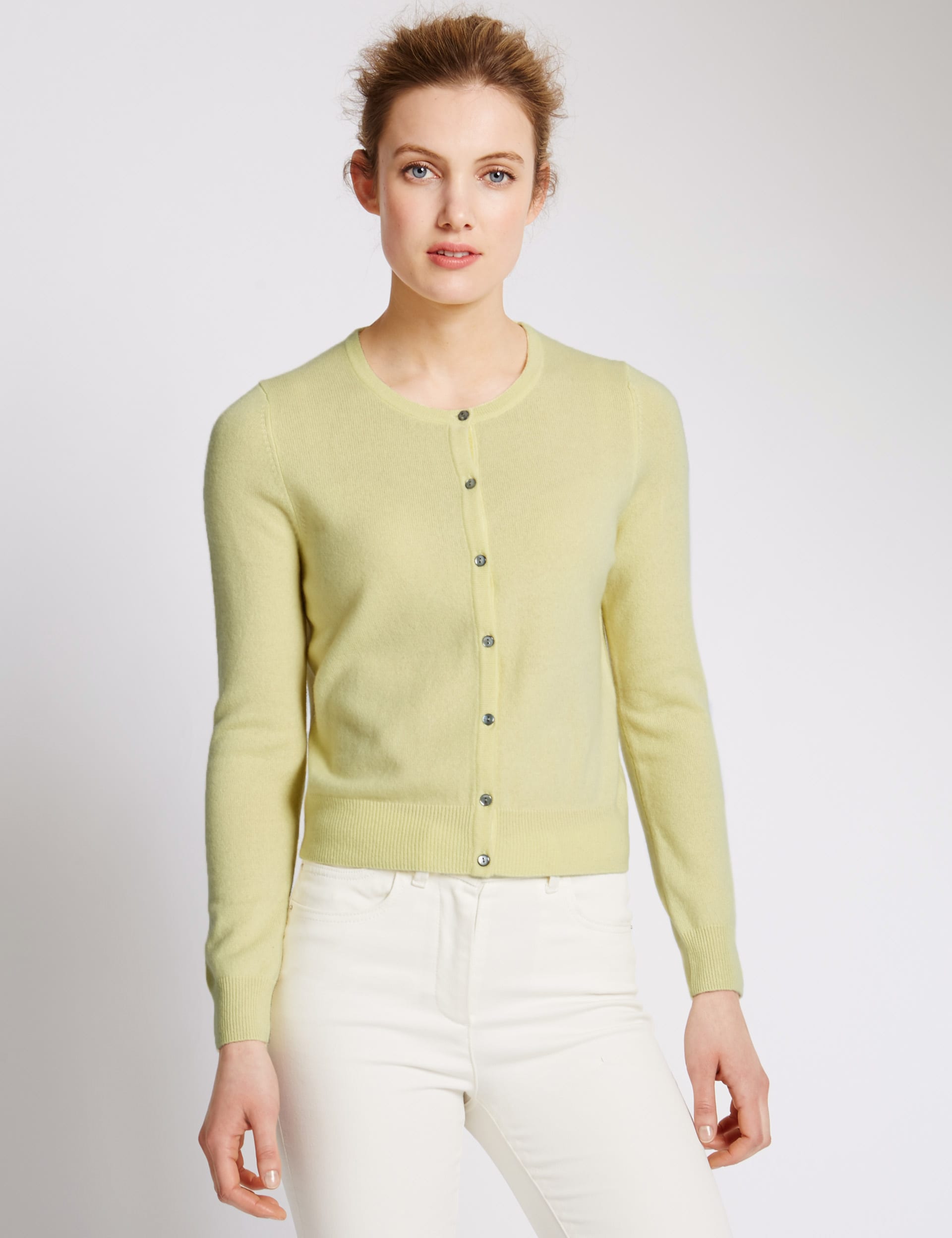 Pure Cashmere Cropped Cardigan M S Collection M S