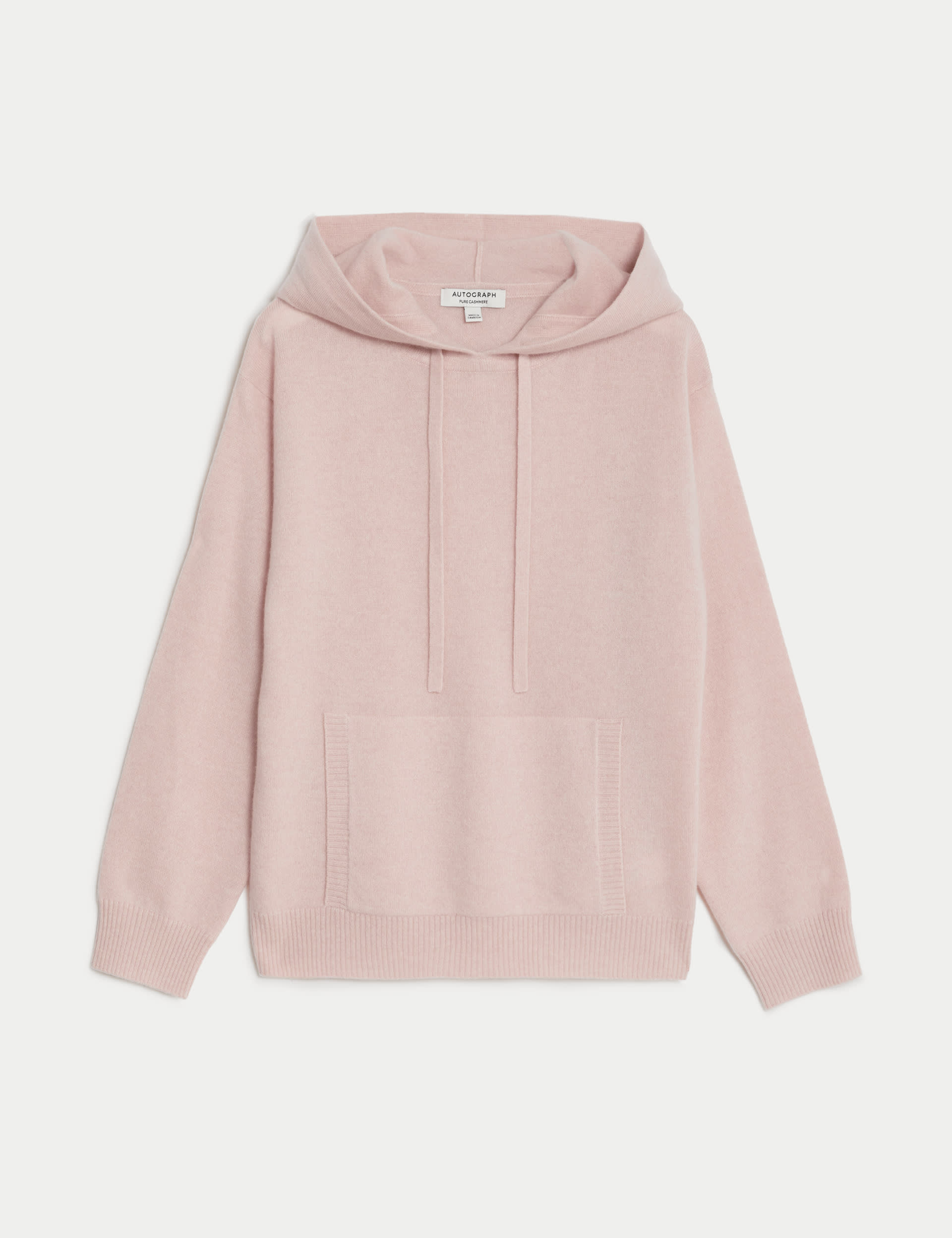 Pure Cashmere Textured Relaxed Hoodie