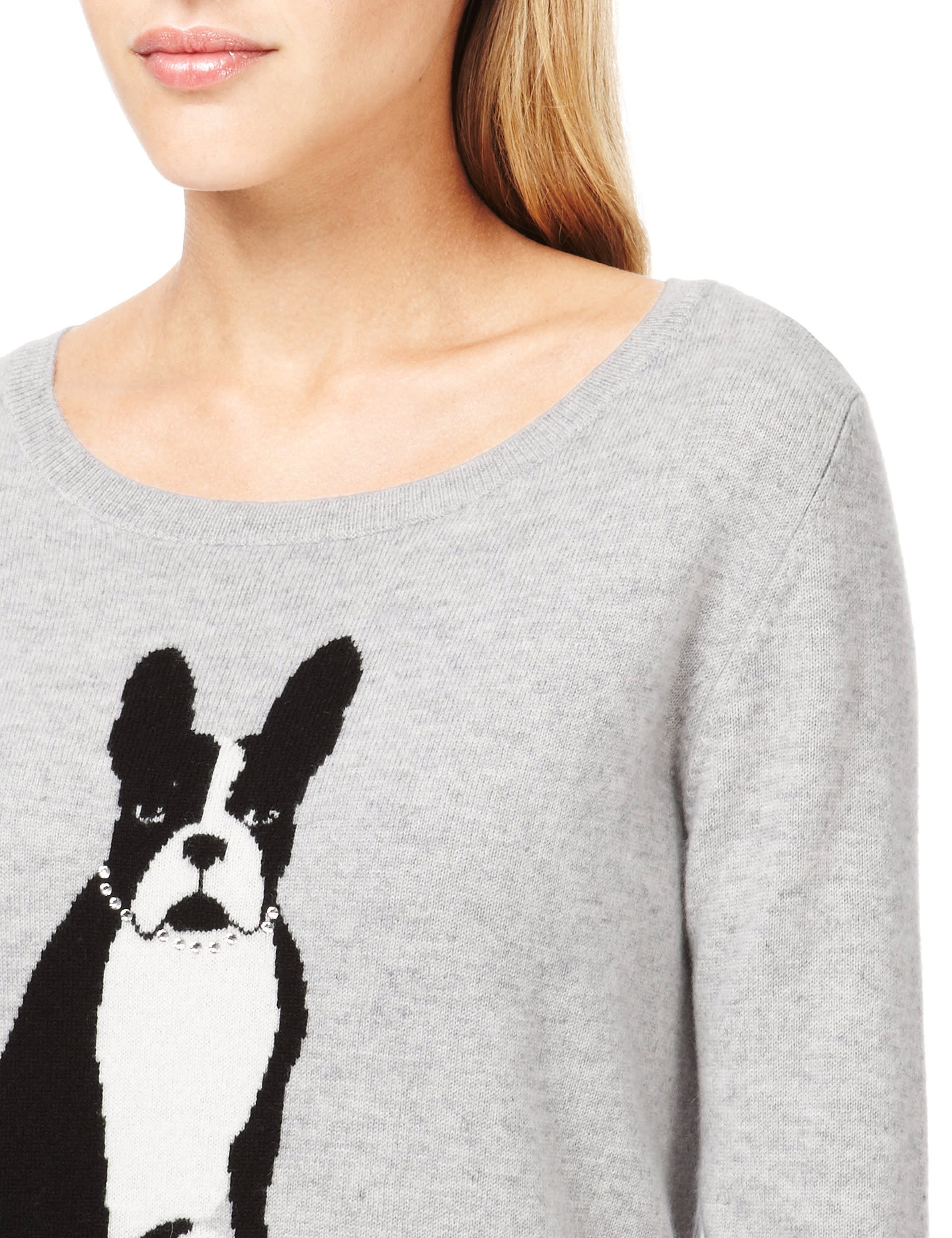 Pure Cashmere Dog Print Jumper MADE WITH SWAROVSKI® ELEMENTS | M&S