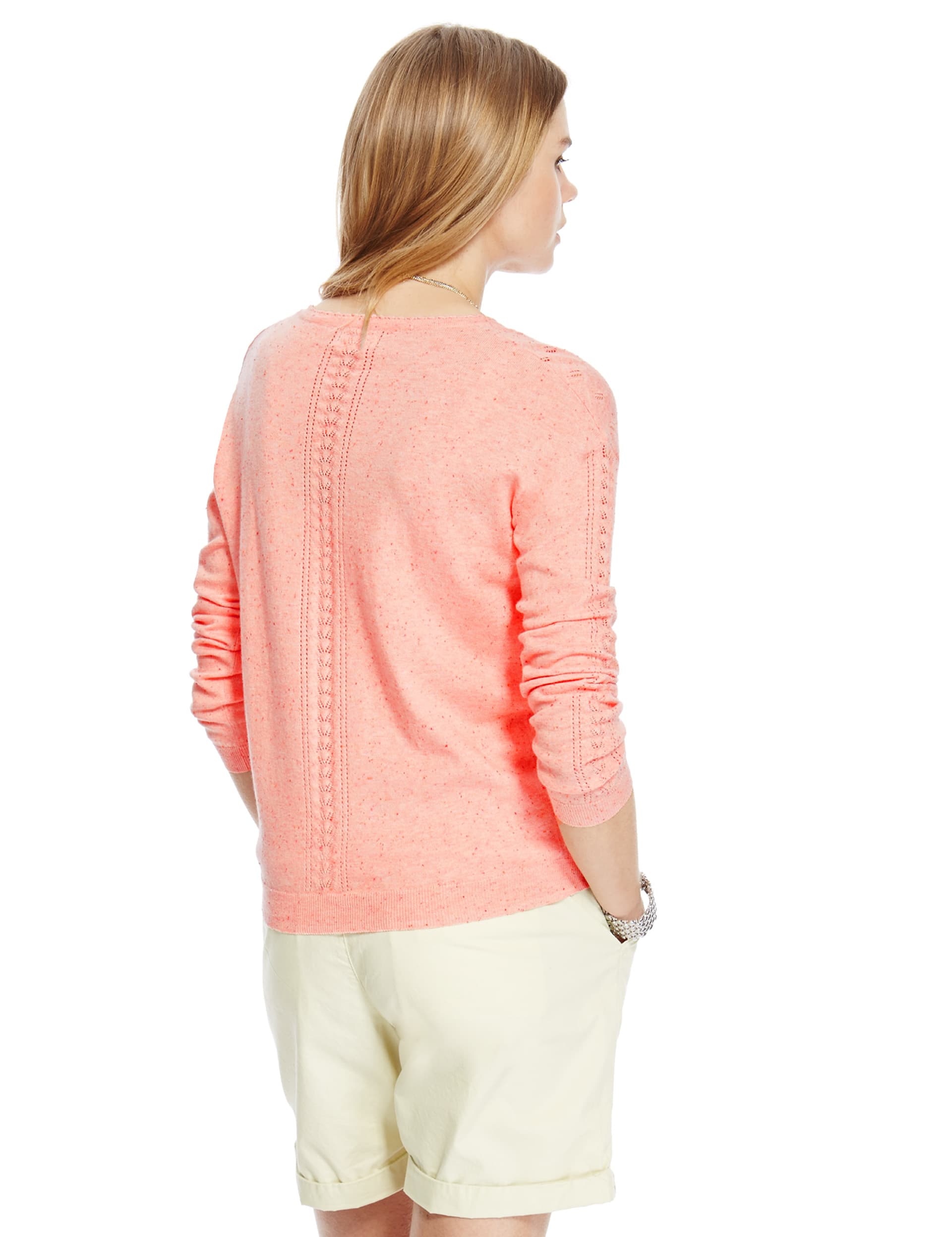 V-Neck Pointelle Jumper Image 2 of 3