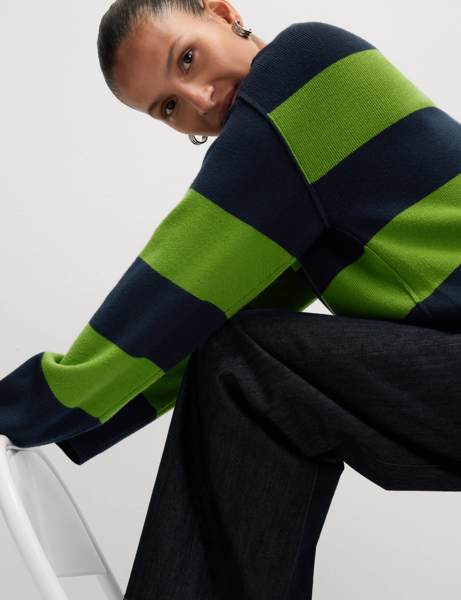 Soft Touch Striped Crew Neck Jumper | M&S Collection | M&S