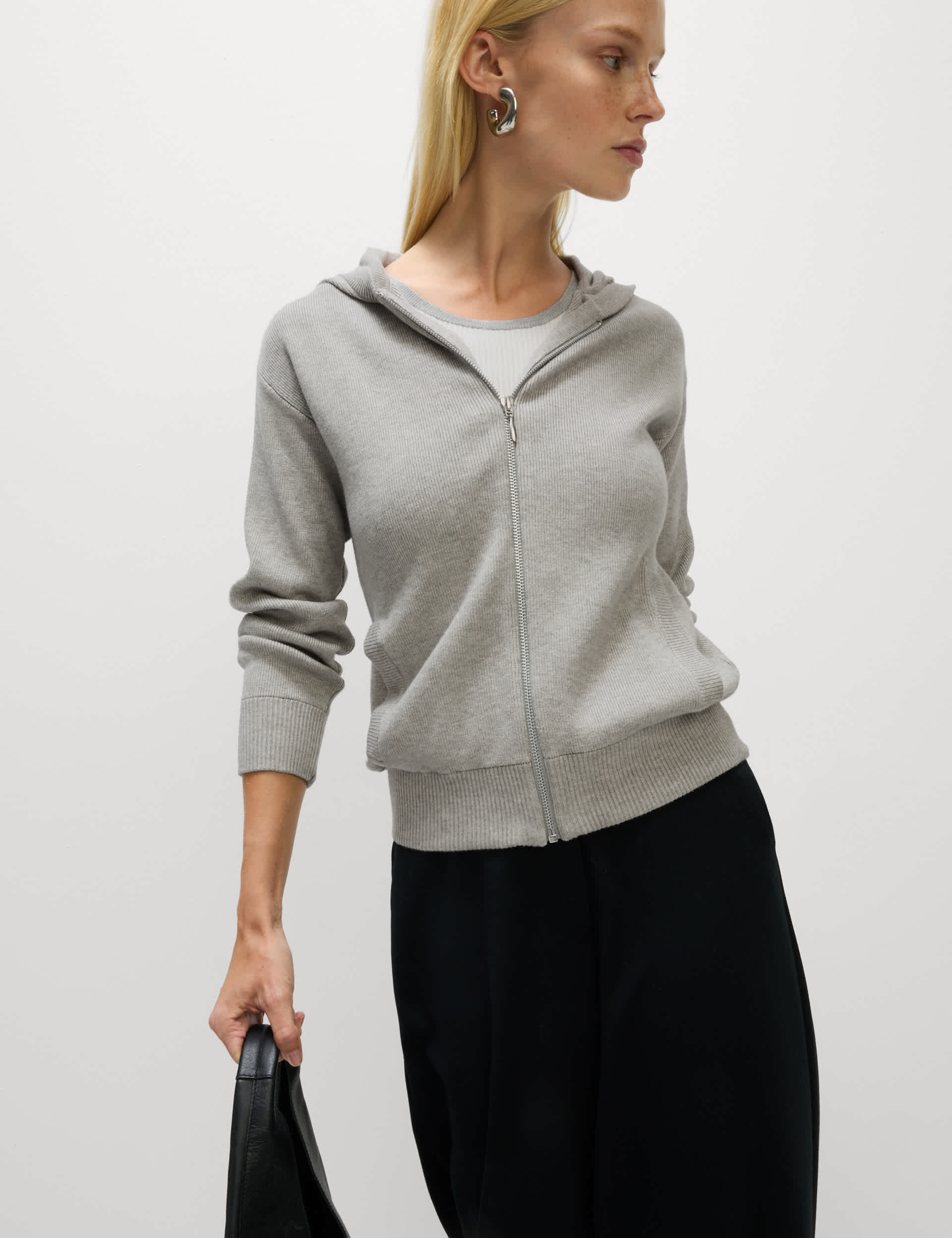 Soft Touch Knitted Zip Up Hoodie | M&S Collection | M&S