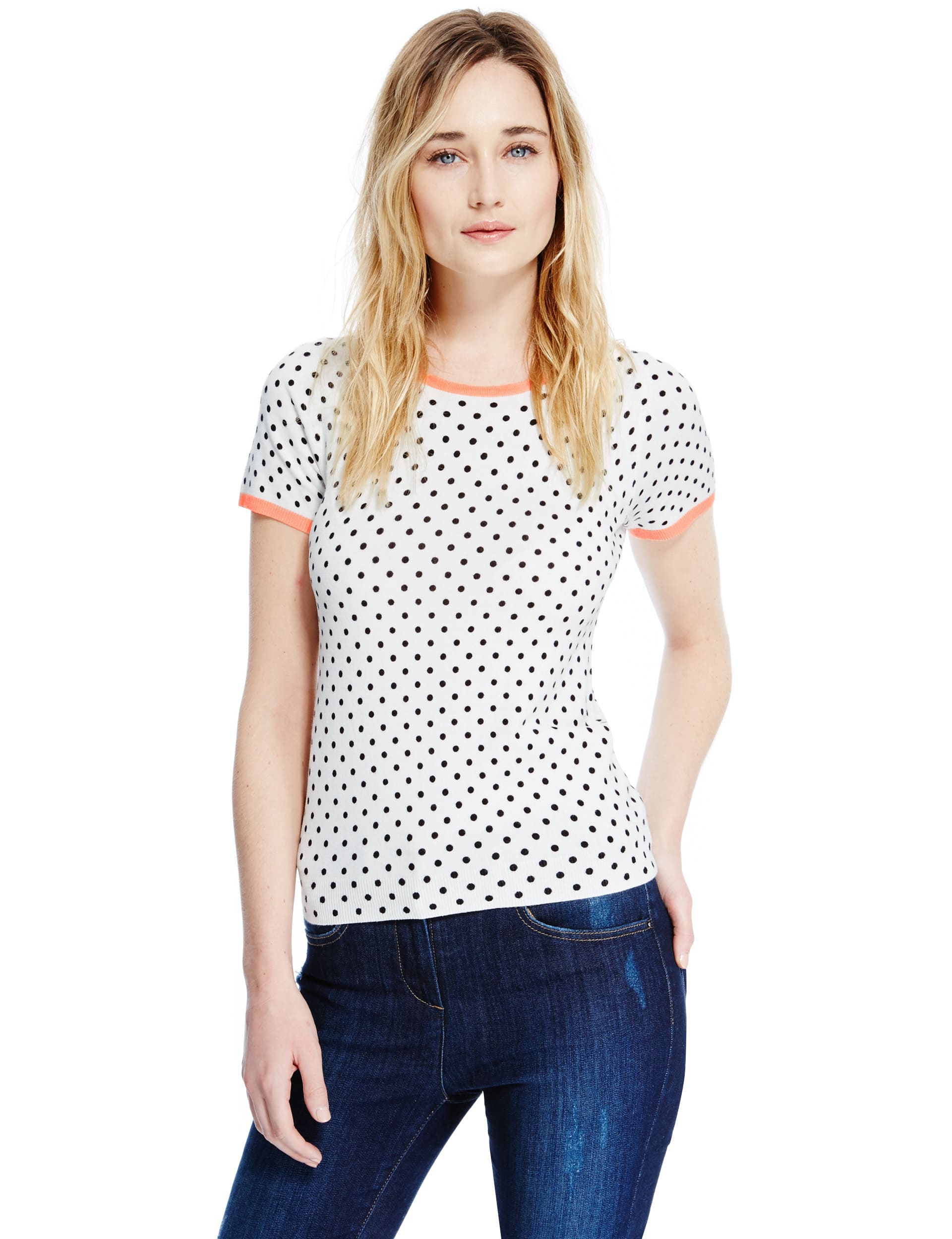 Round Neck Spotted Jumper Image 2 of 4