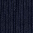 Ribbed Crew Neck Knitted Top - navy
