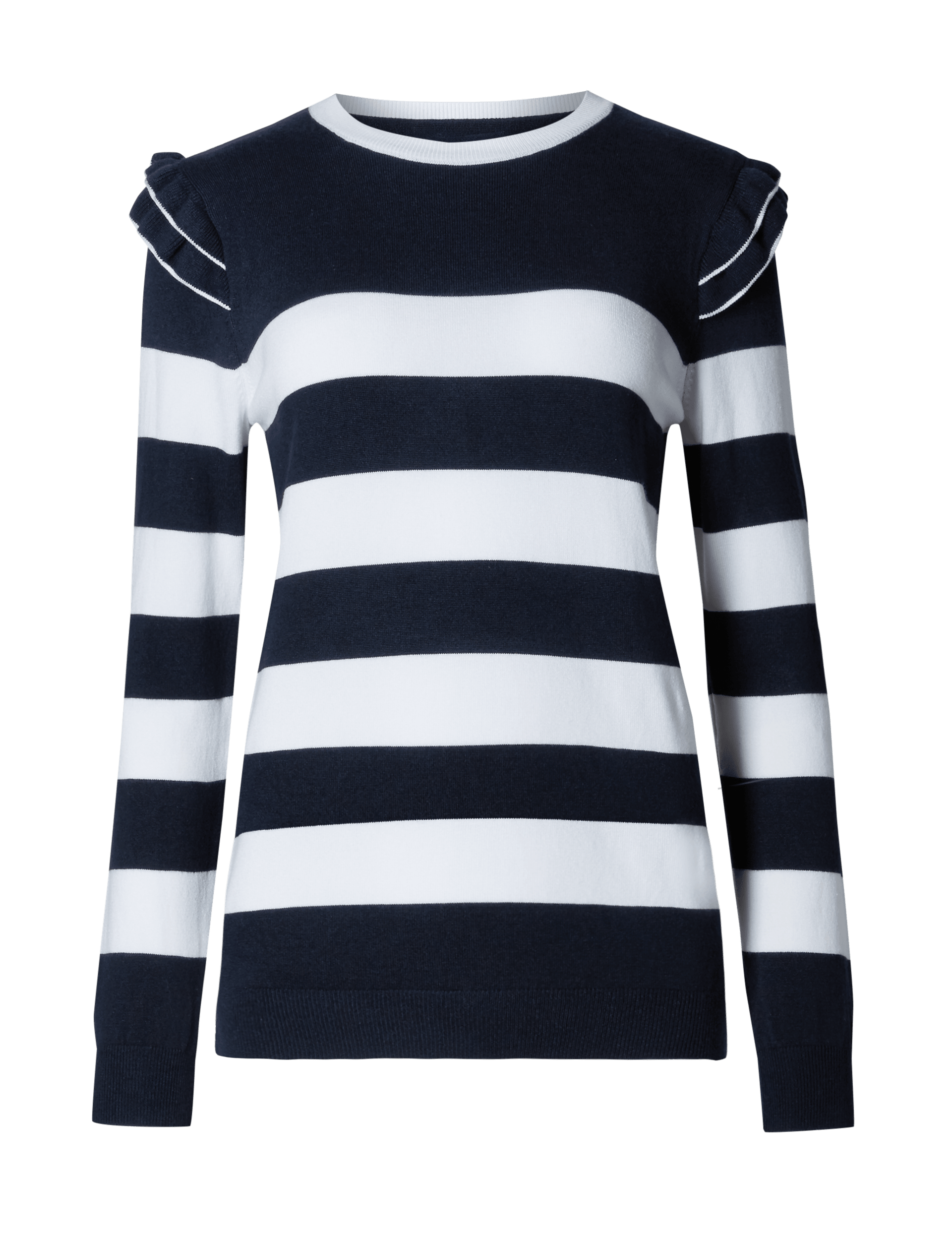 Ruffle shoulder jumper store