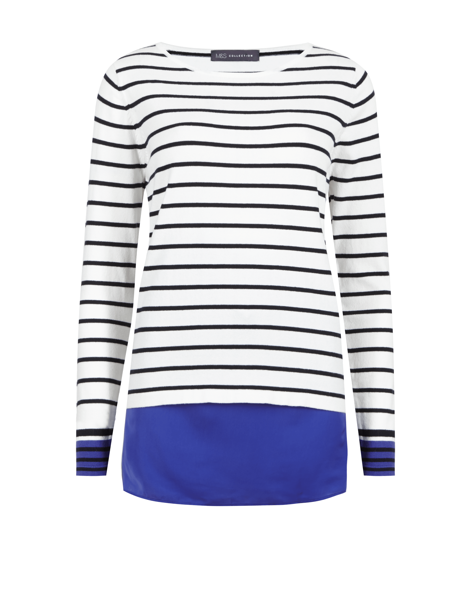 2 in 1 Cotton Rich Striped Jumper M S Collection M S