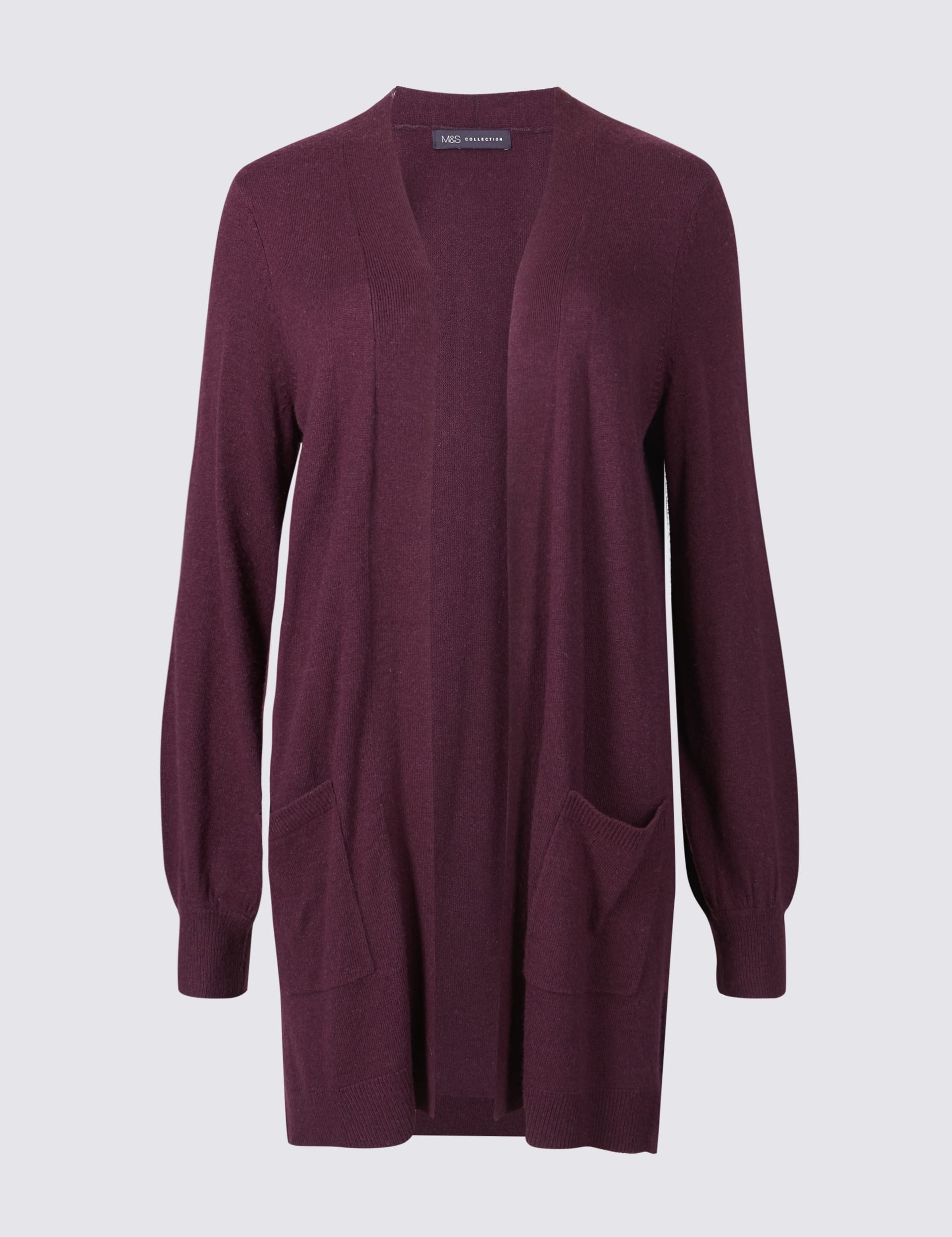 Balloon Sleeve Longline Cardigan M S Collection M S