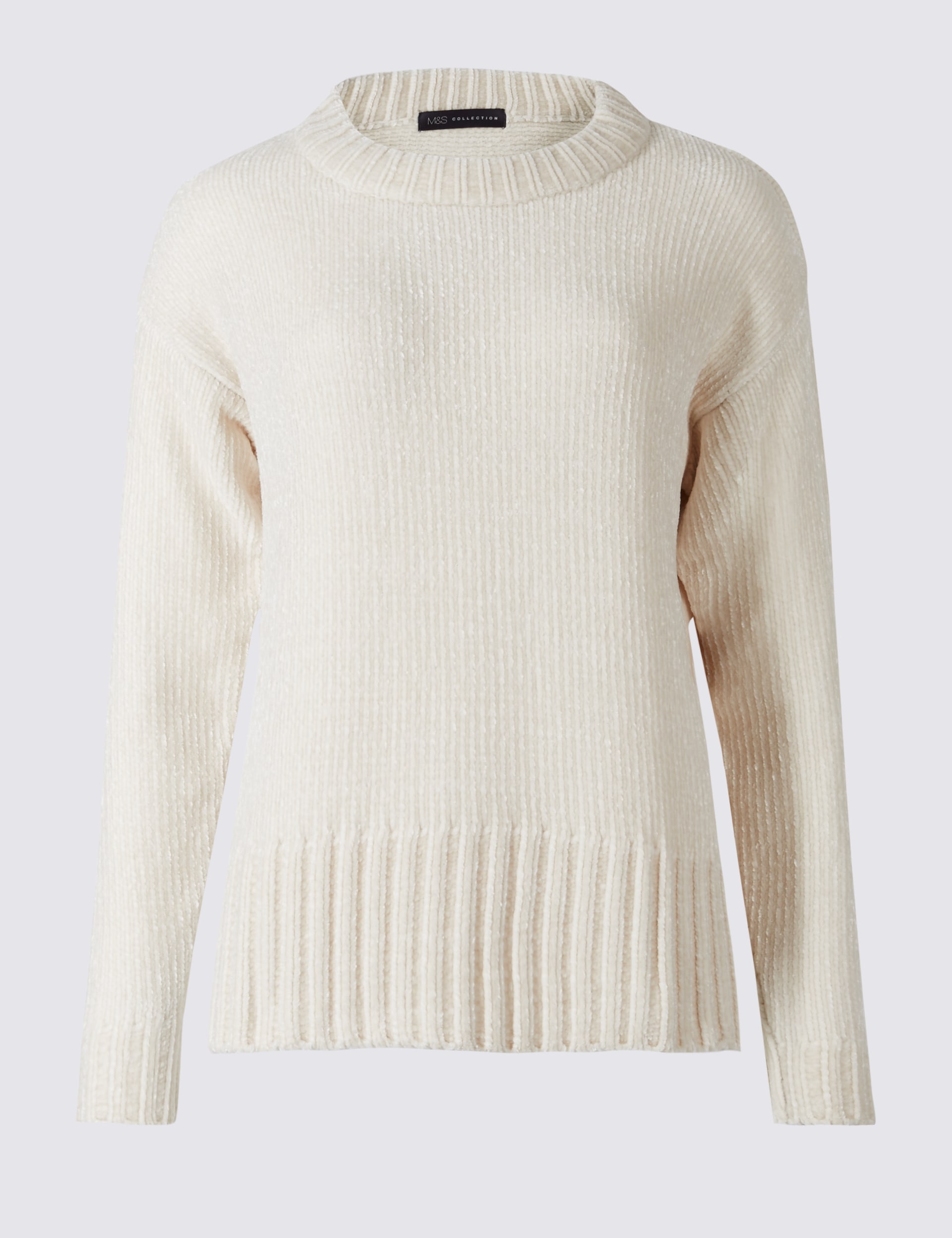 Chenille Round Neck Jumper M S Collection M S