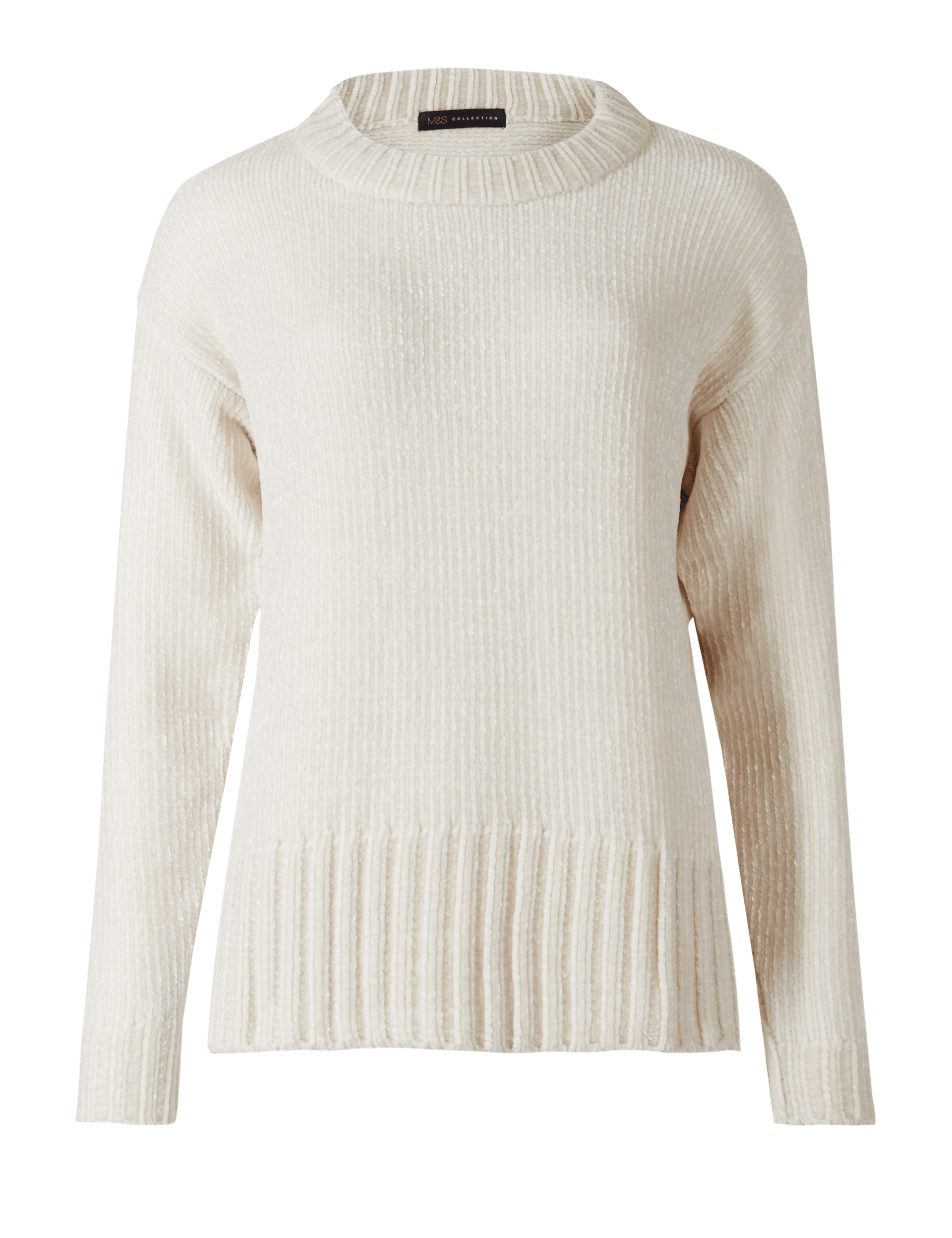 Chenille Round Neck Jumper M S Collection M S