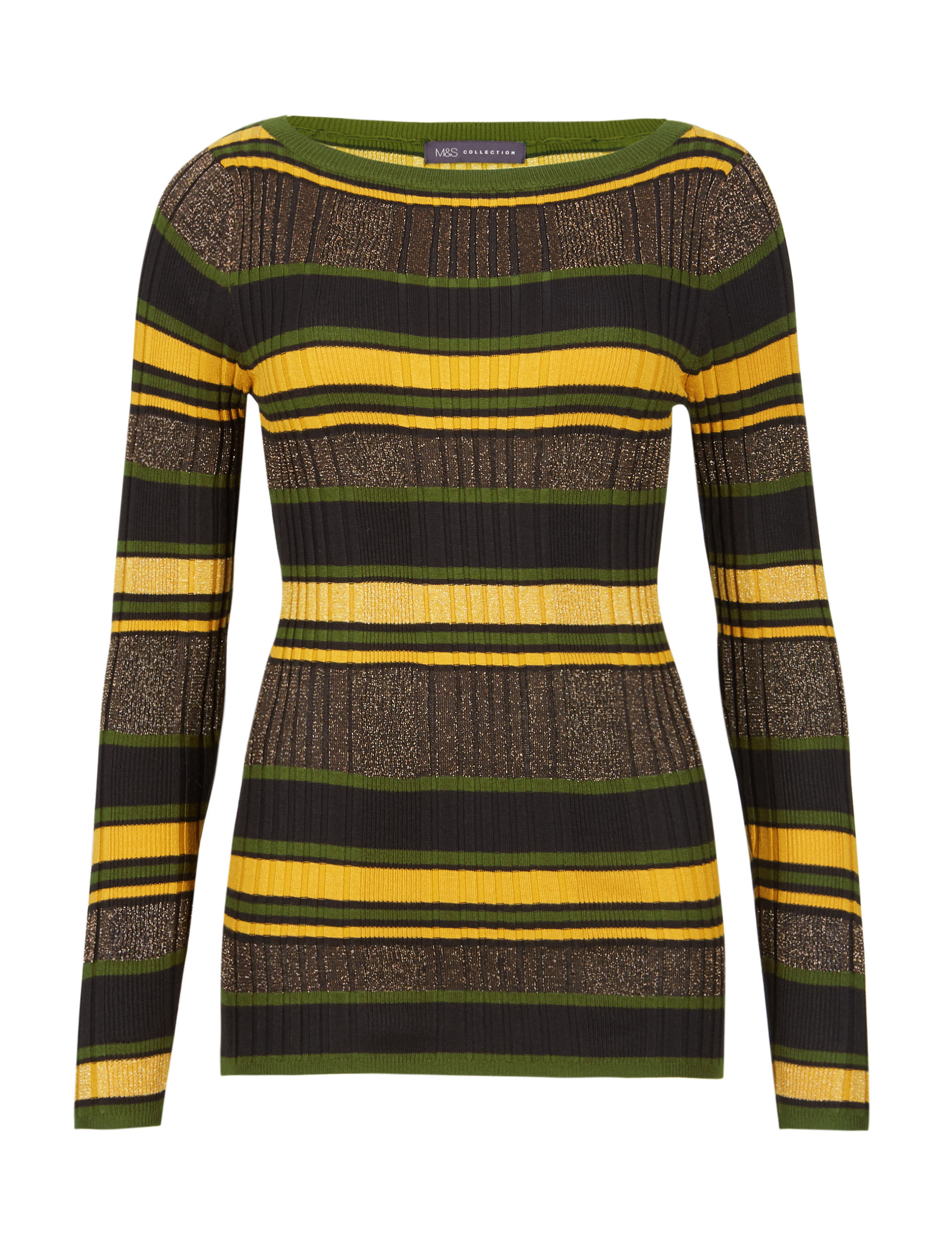 Striped Slash Neck Jumper Image 2 of 5