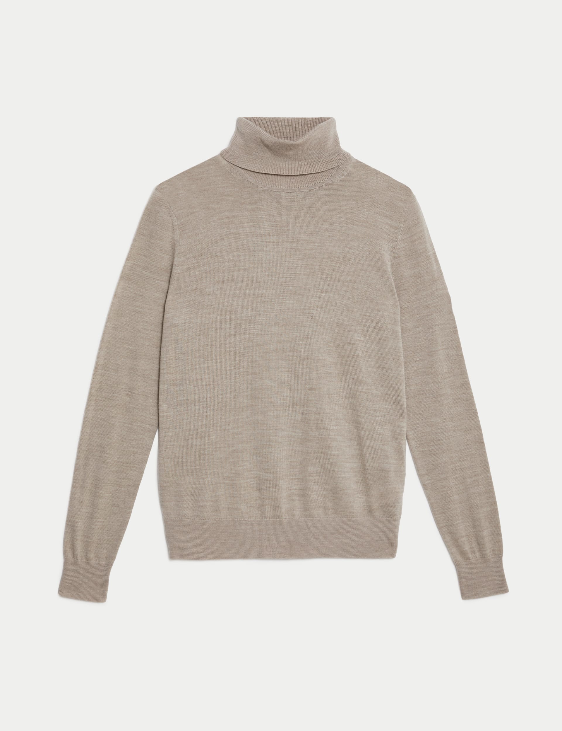 Pure Merino Wool Roll Neck Jumper