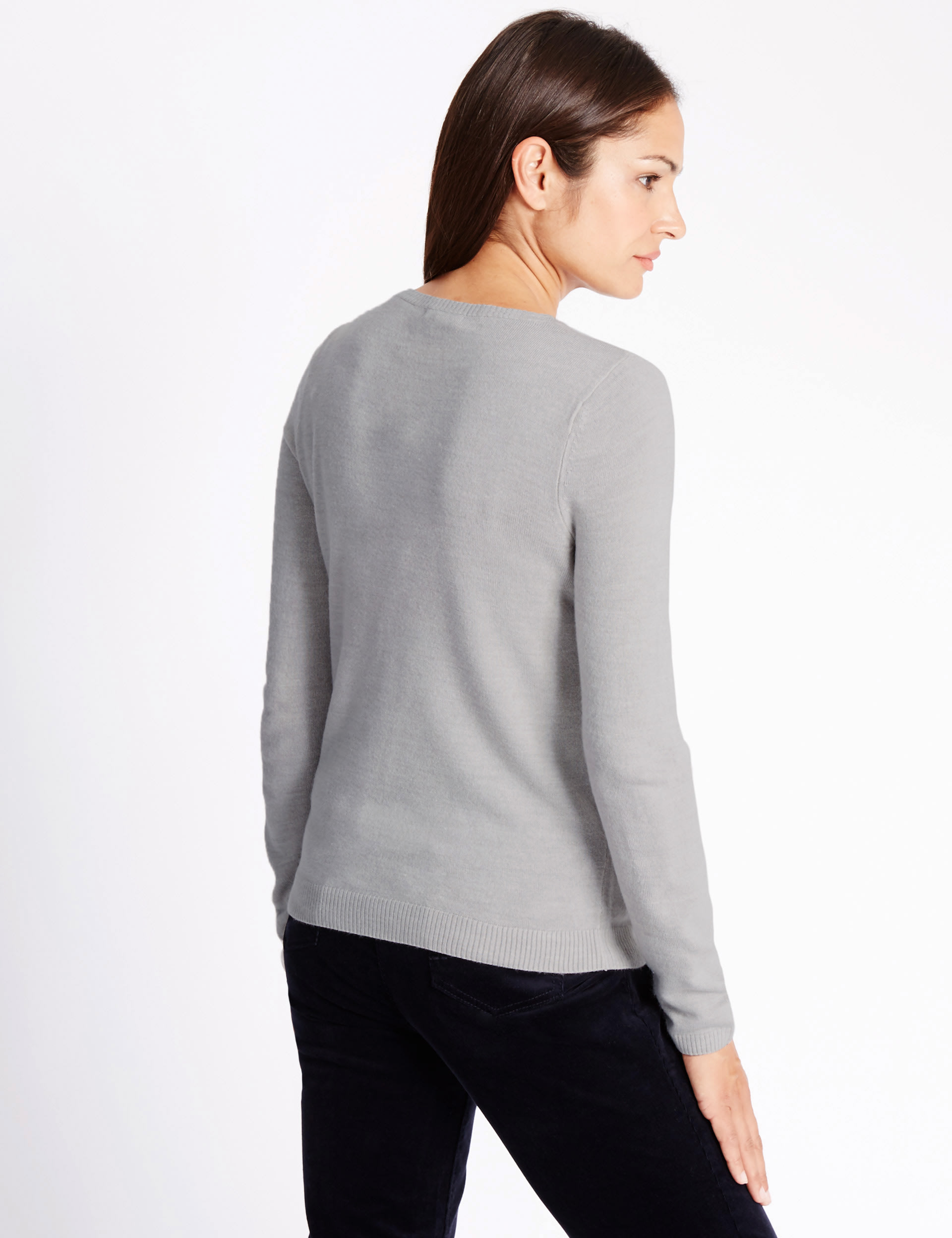 Embroidered Circle Knit Round Neck Jumper Image 2 of 5