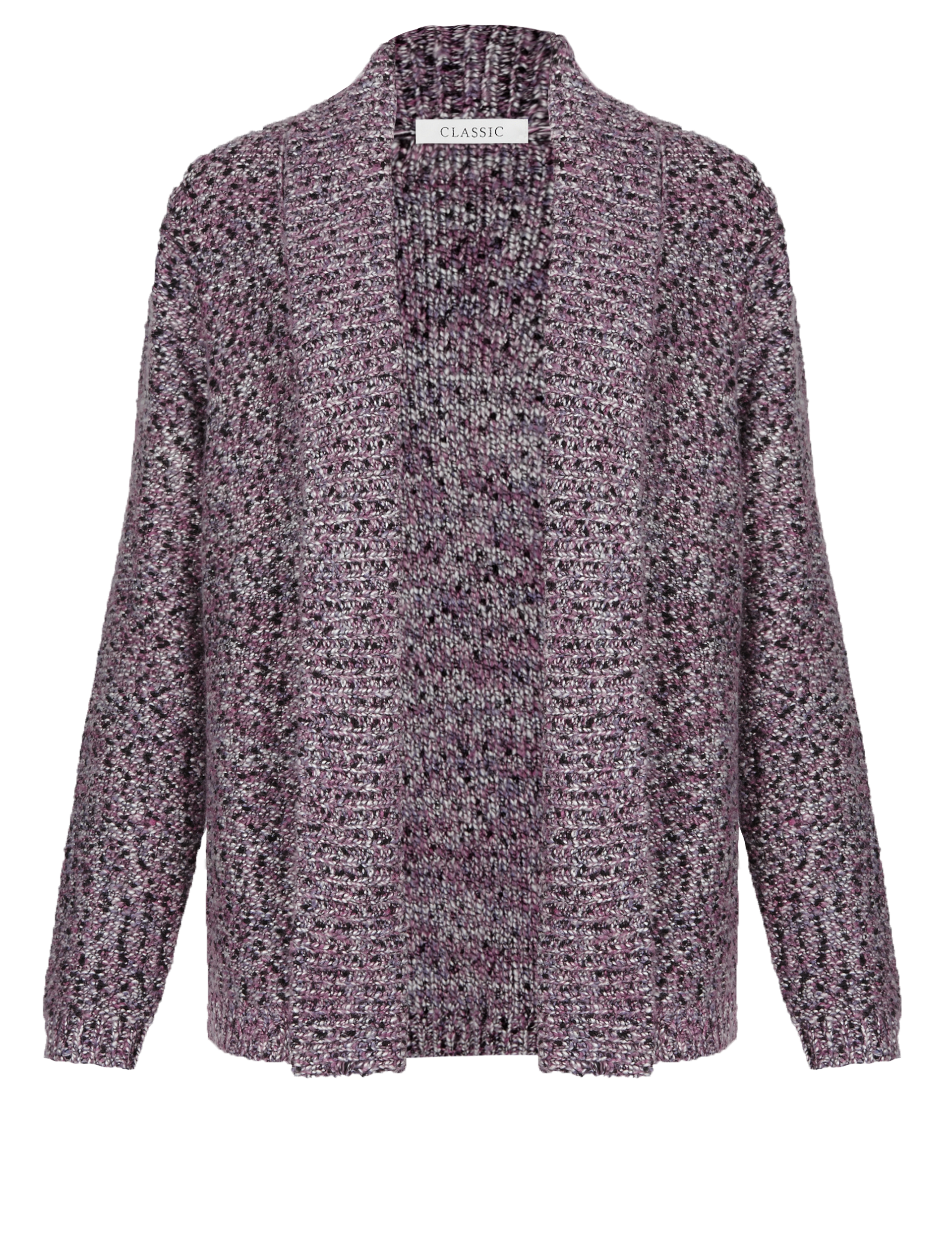 Open Front Bouclé Cardigan with Wool Image 2 of 4