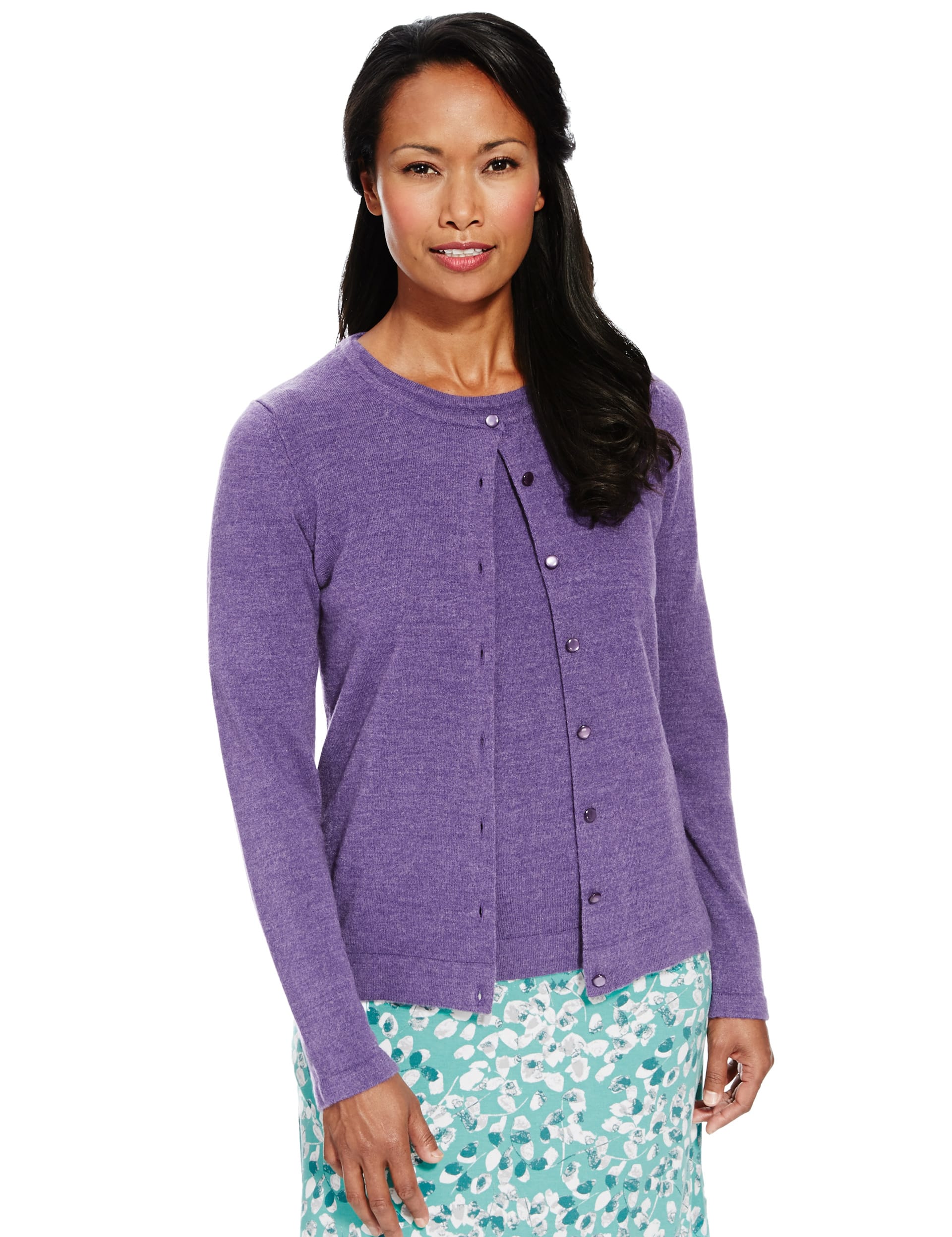 Cashmilon Button Through Cardigan Classic M S