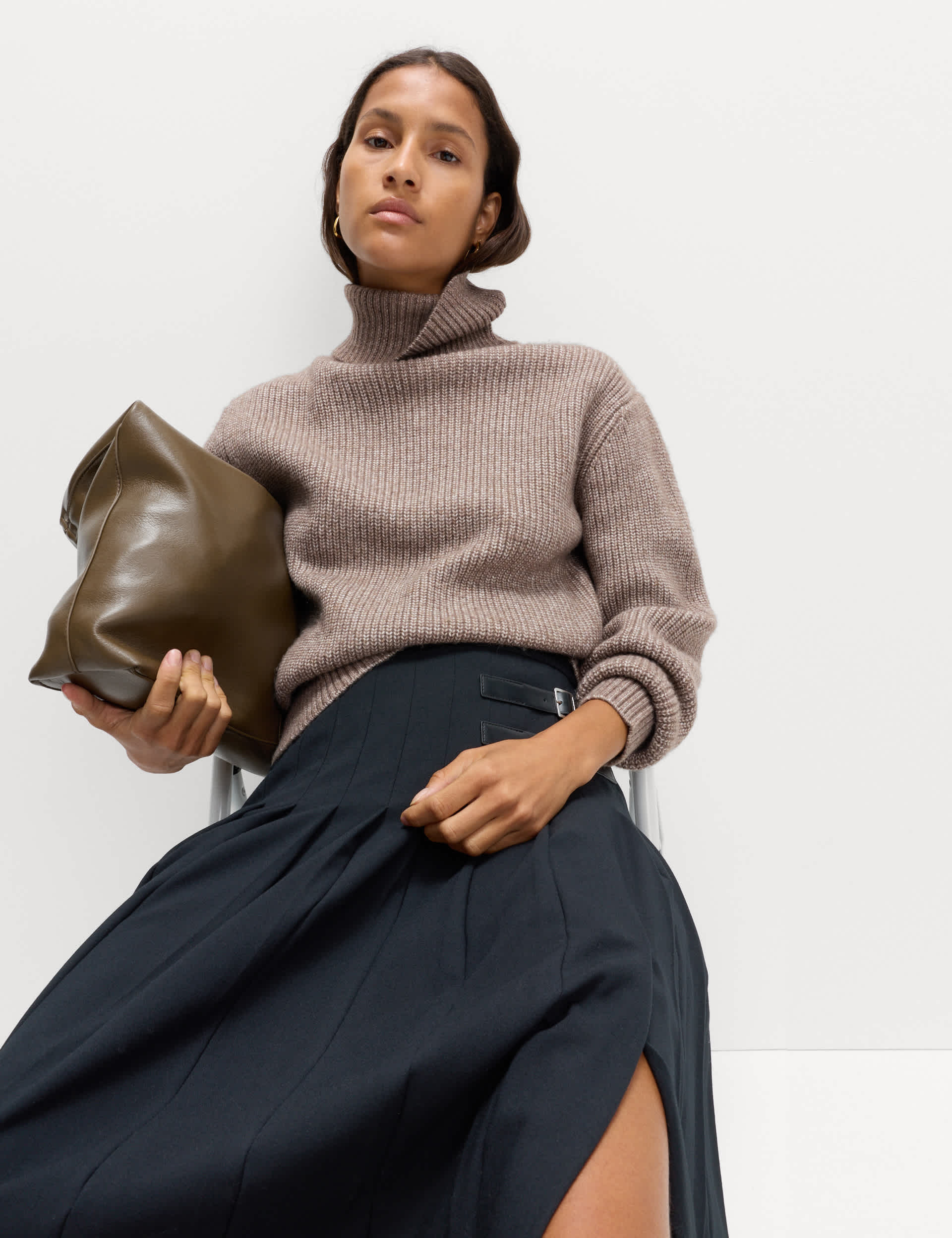 Cloud-yarn Ribbed Roll Neck Jumper | M&S | M&S